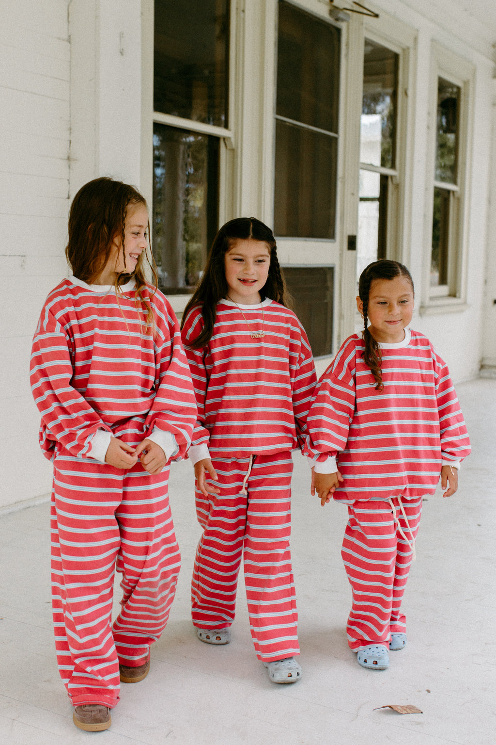 Everyday PINK oversized stripe 100% cotton set