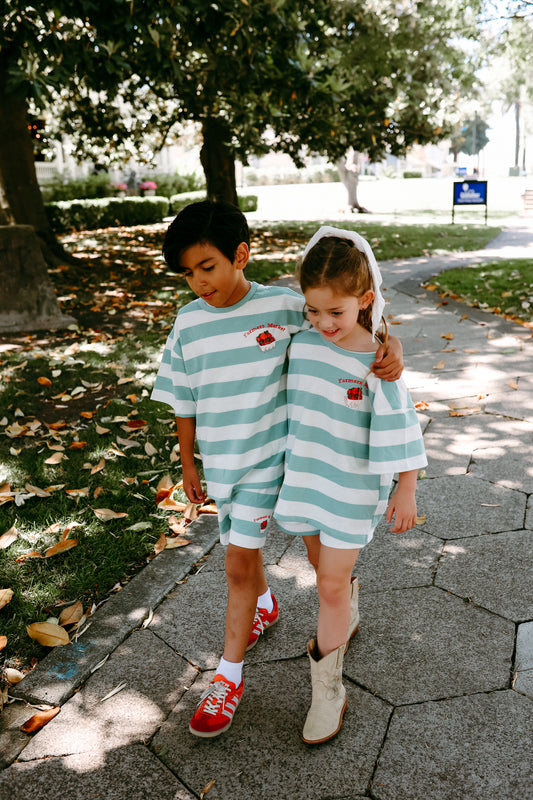Farmers Market Striped MINT Set *100% Cotton*