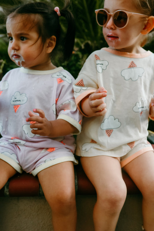 Ice Cream Clouds Tshirt and Shorts Set