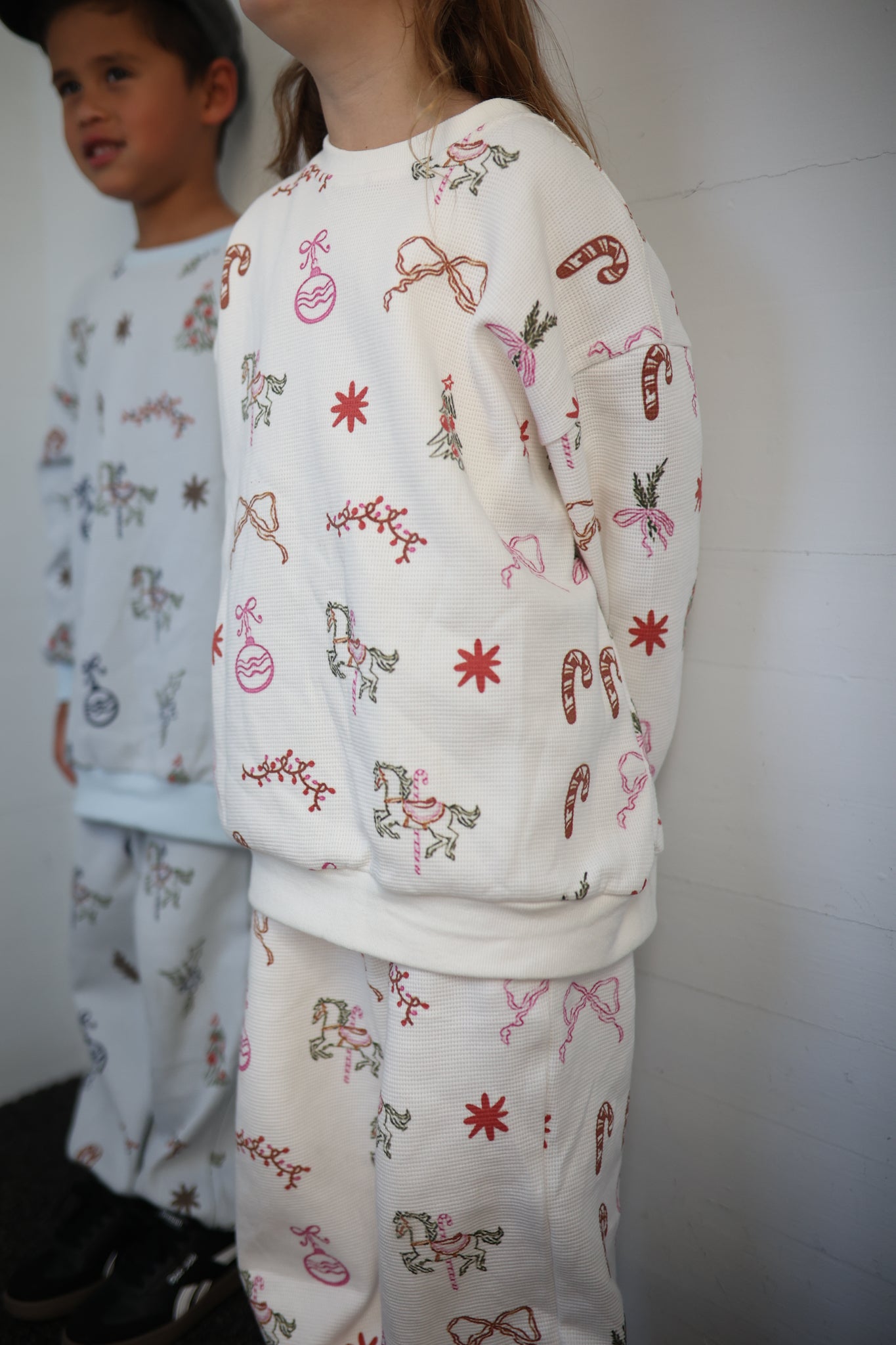 *PREORDER* Festive Holiday IVORY Waffle Sets 100% Cotton