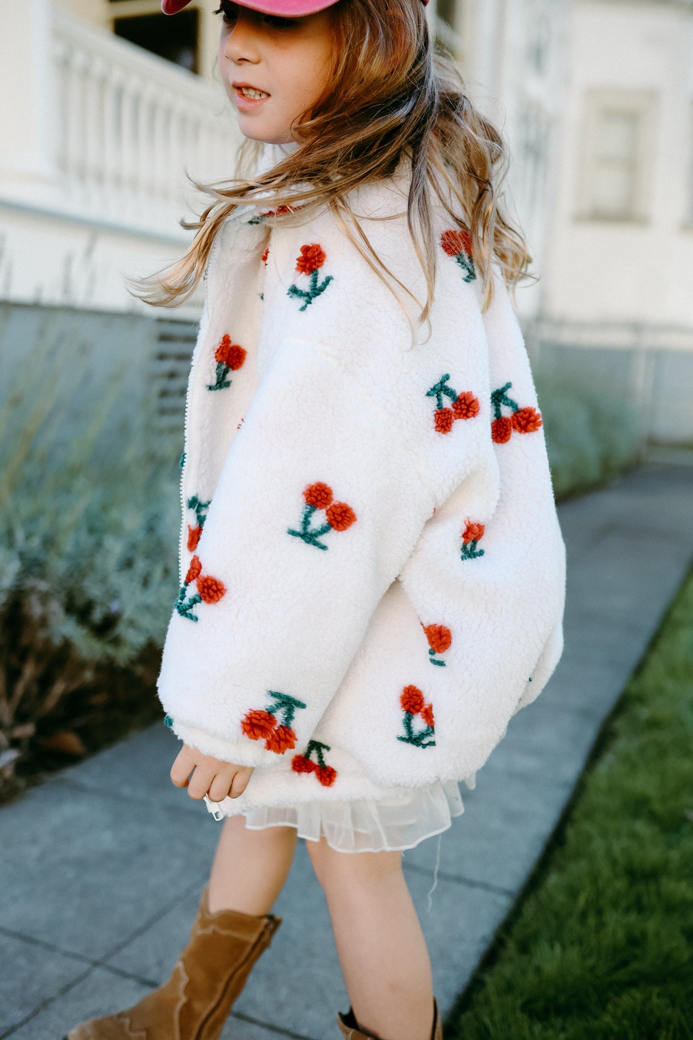 Cherries Sherpa Jacket