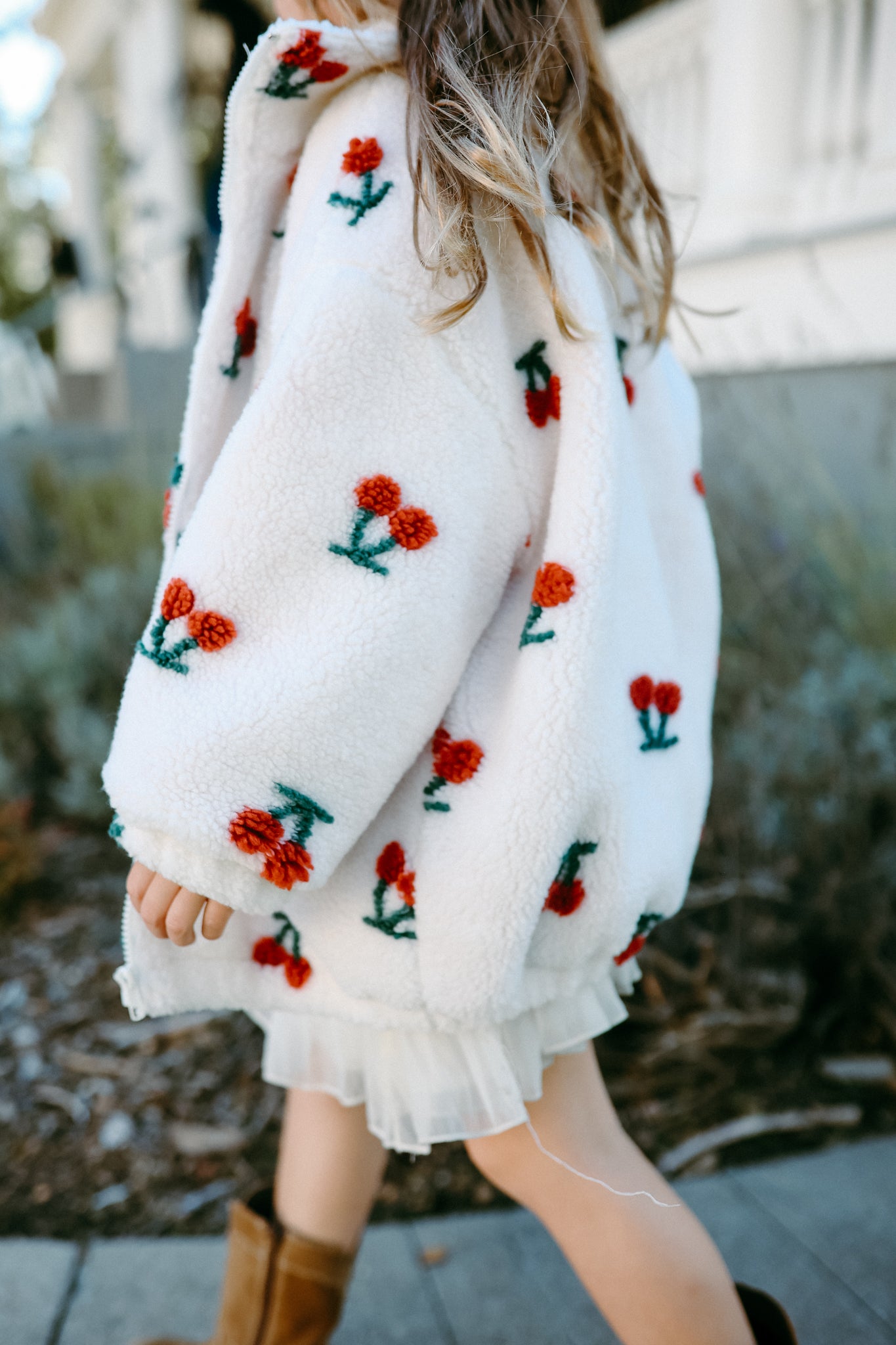 Cherries Sherpa Jacket
