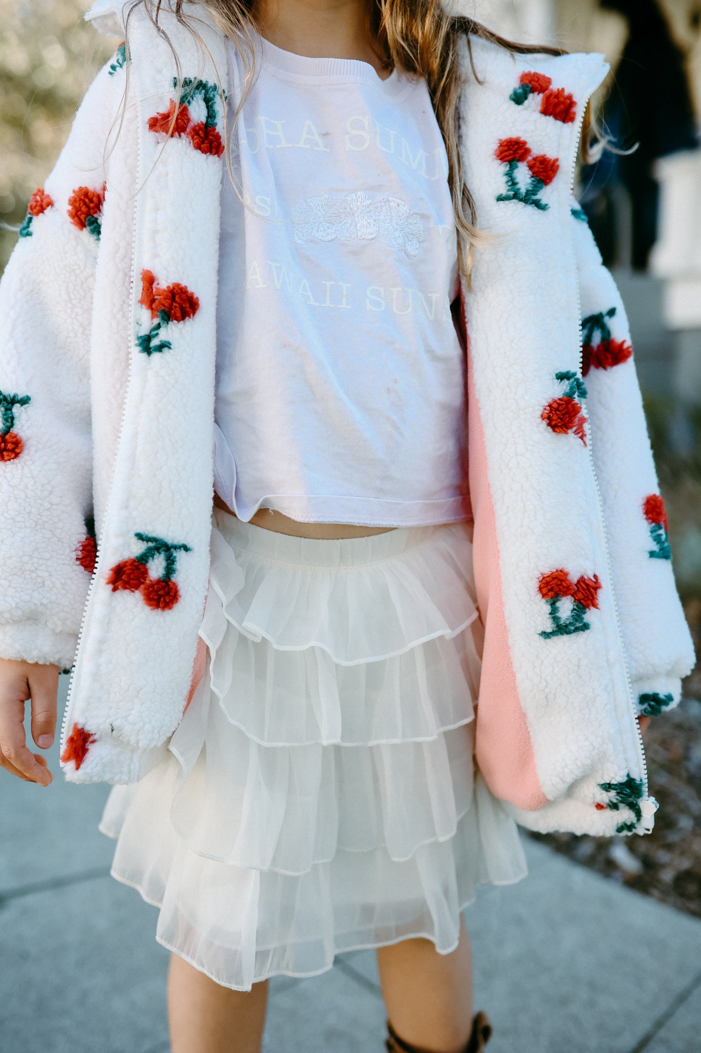 Cherries Sherpa Jacket