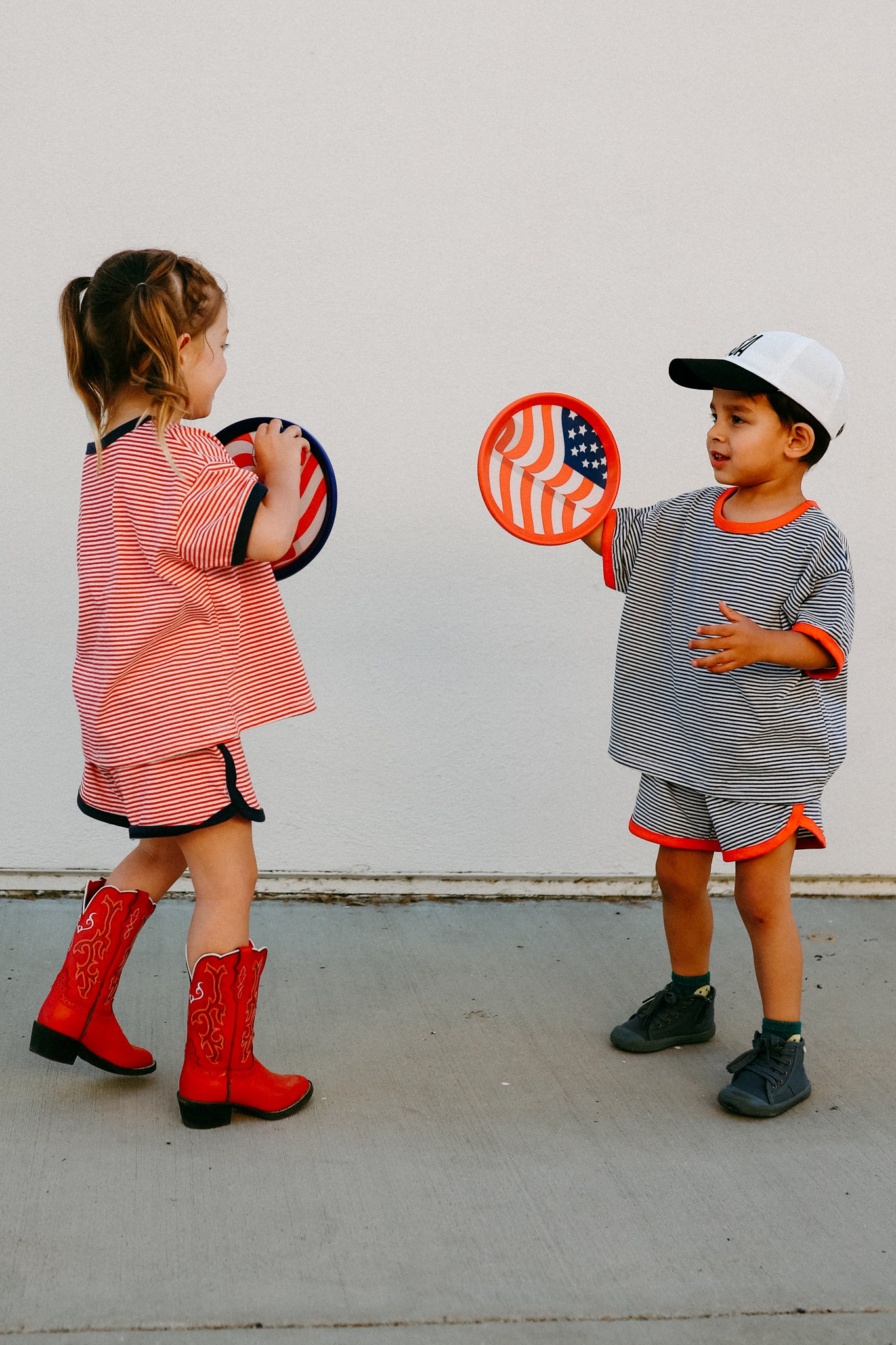 Red White Blue Stripes Track Set