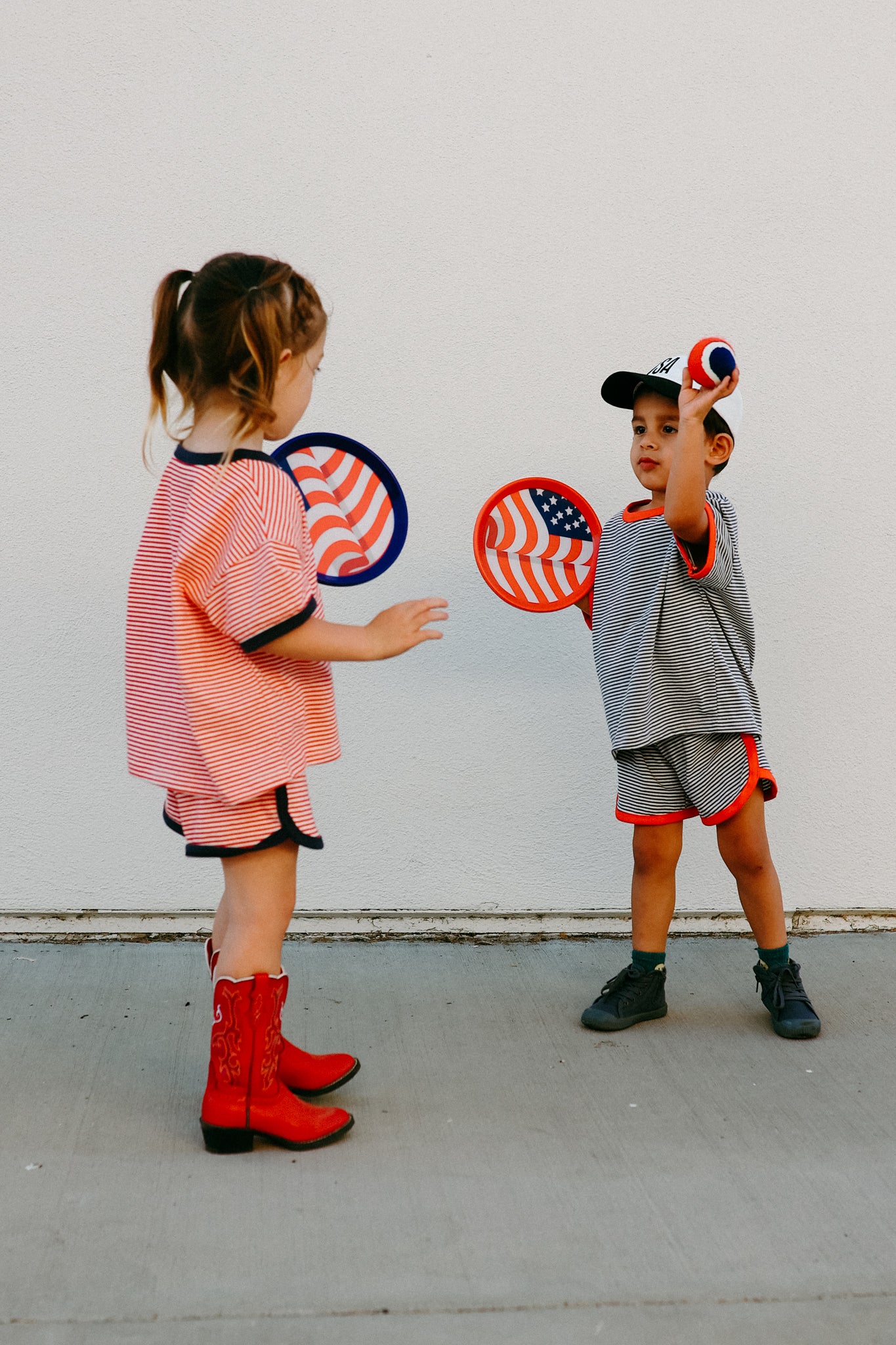 Red White Blue Stripes Track Set