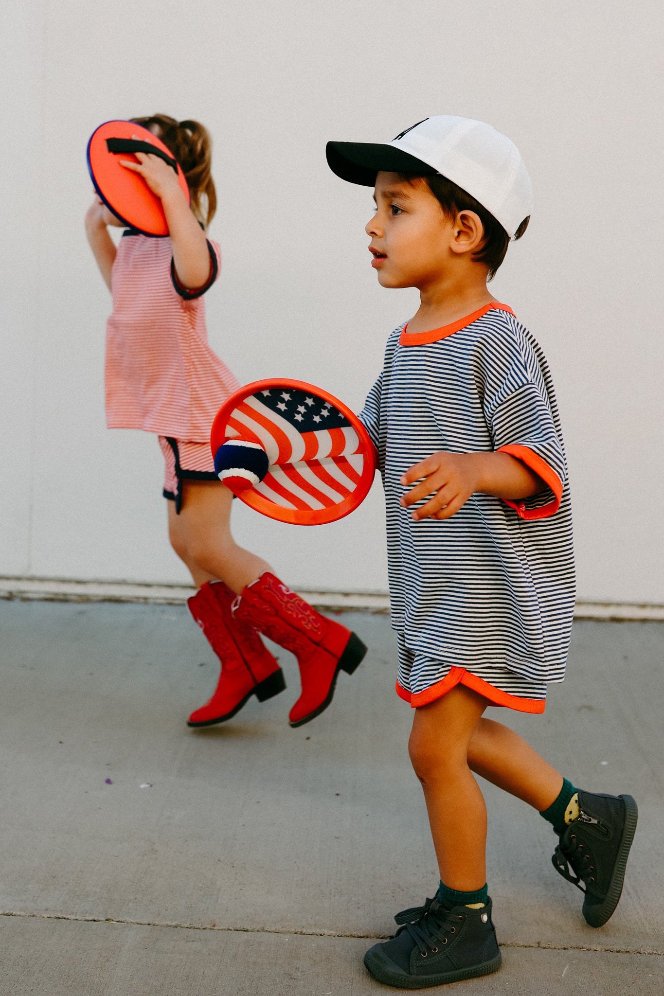 Red White Blue Stripes Track Set