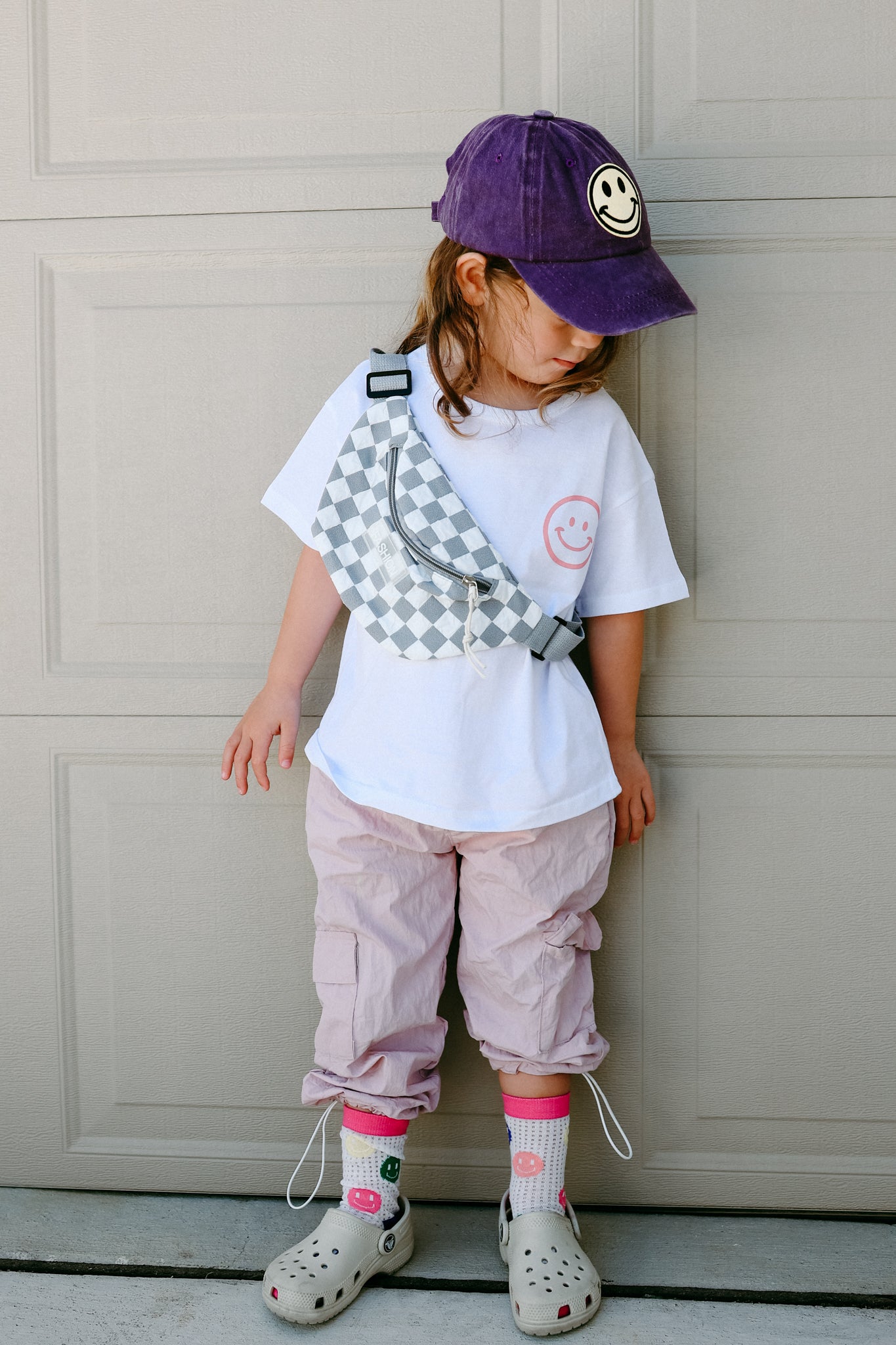 Checkered Crossbody Kids Bag
