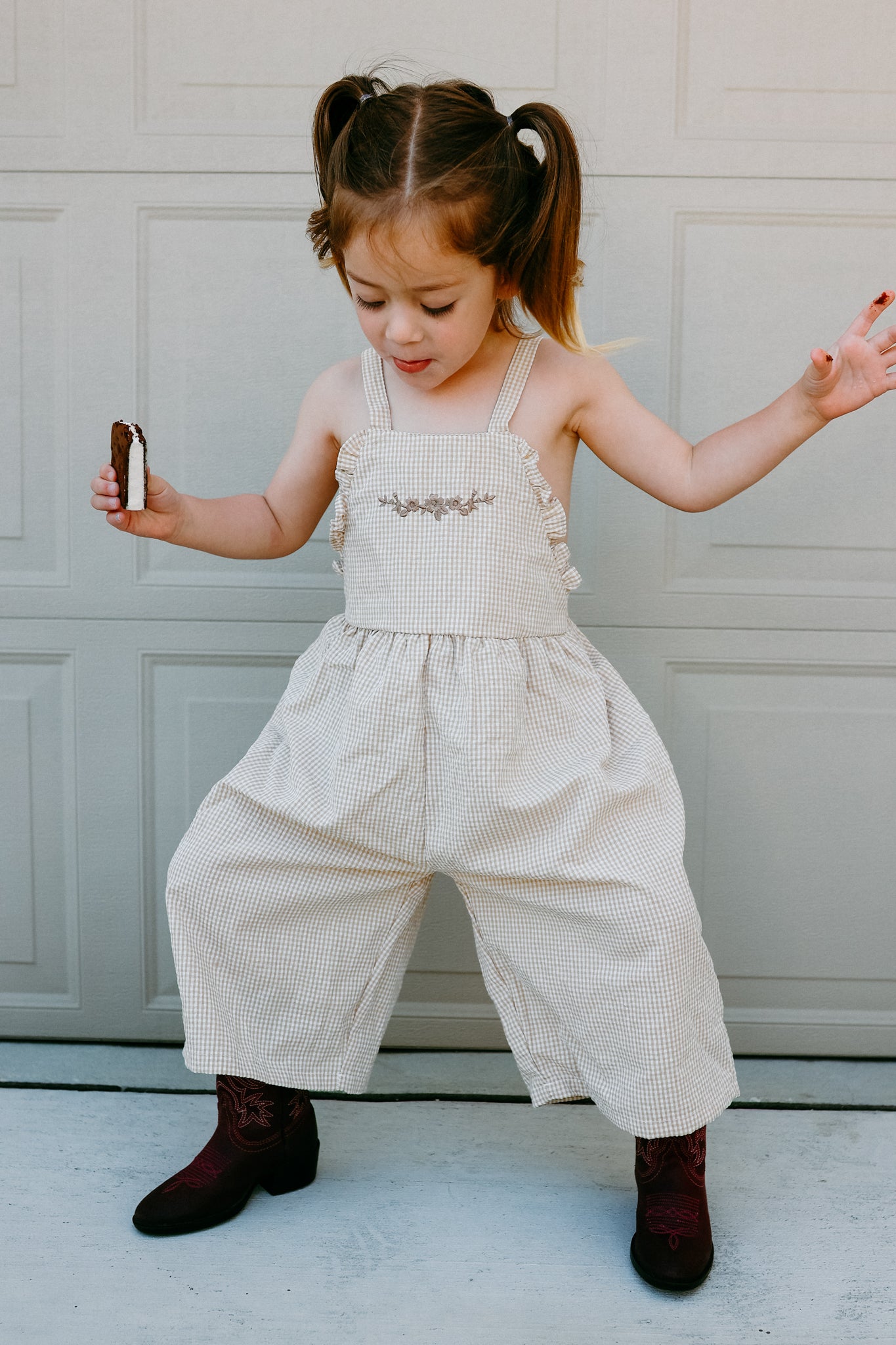 Gingham Gaucho Jumpsuit