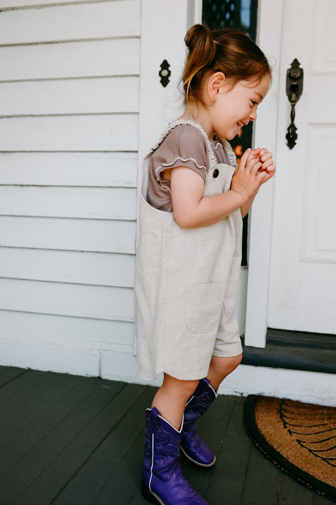 Linen Shorts Overalls