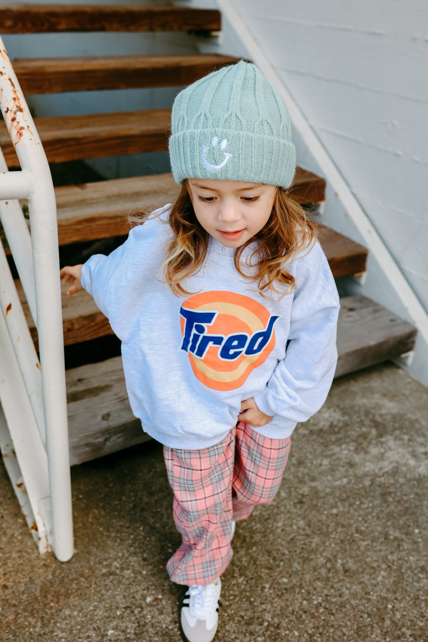 Embroidered Simple Smiley Beanie