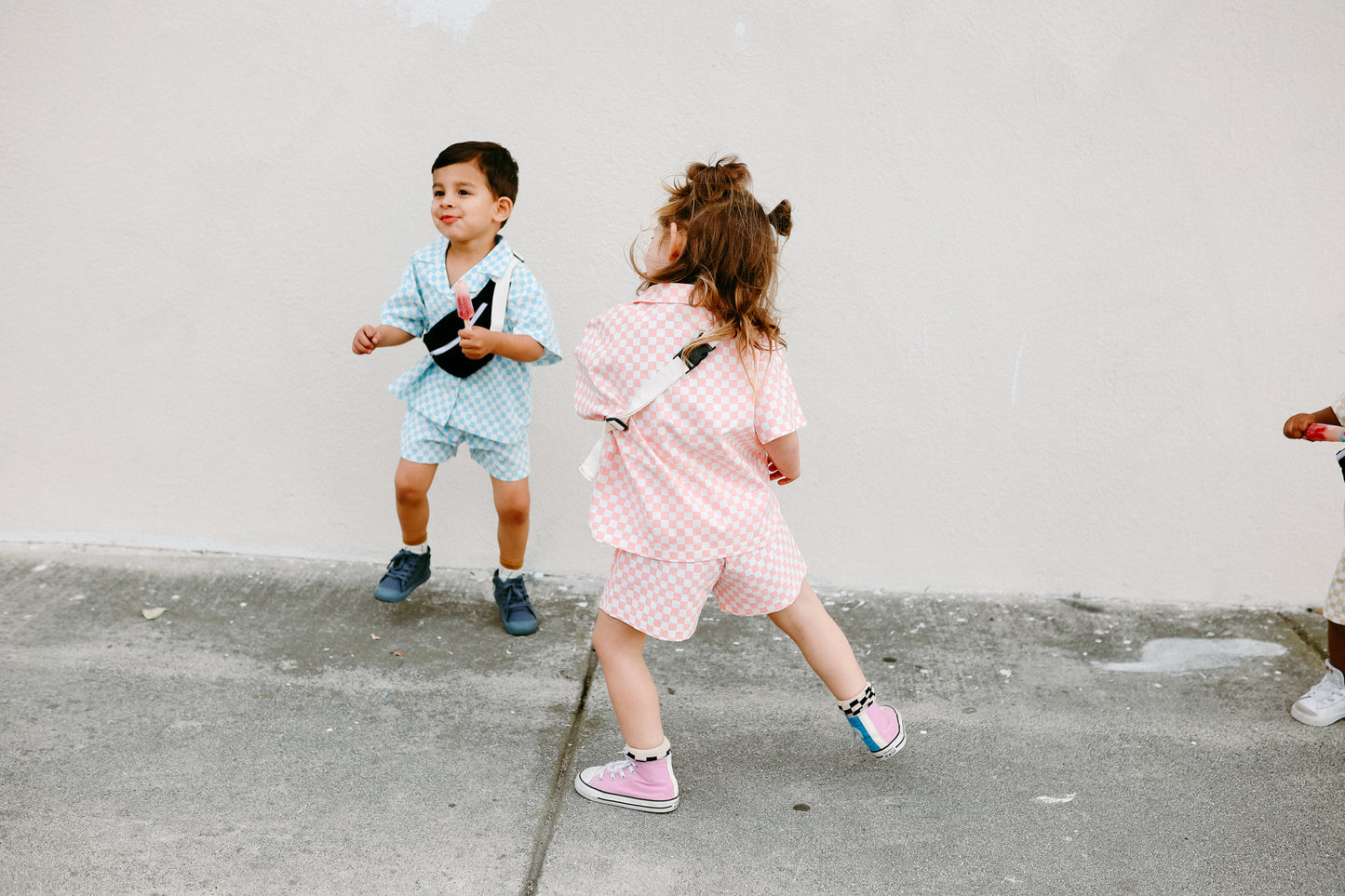 Checkered Button Top and Shorts Set