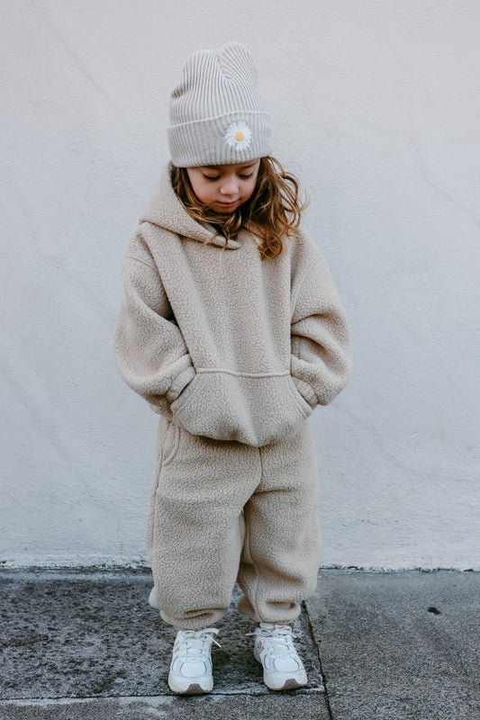 Neutral Fleece Teddy Set (Hoodie and Joggers) *sizing runs small