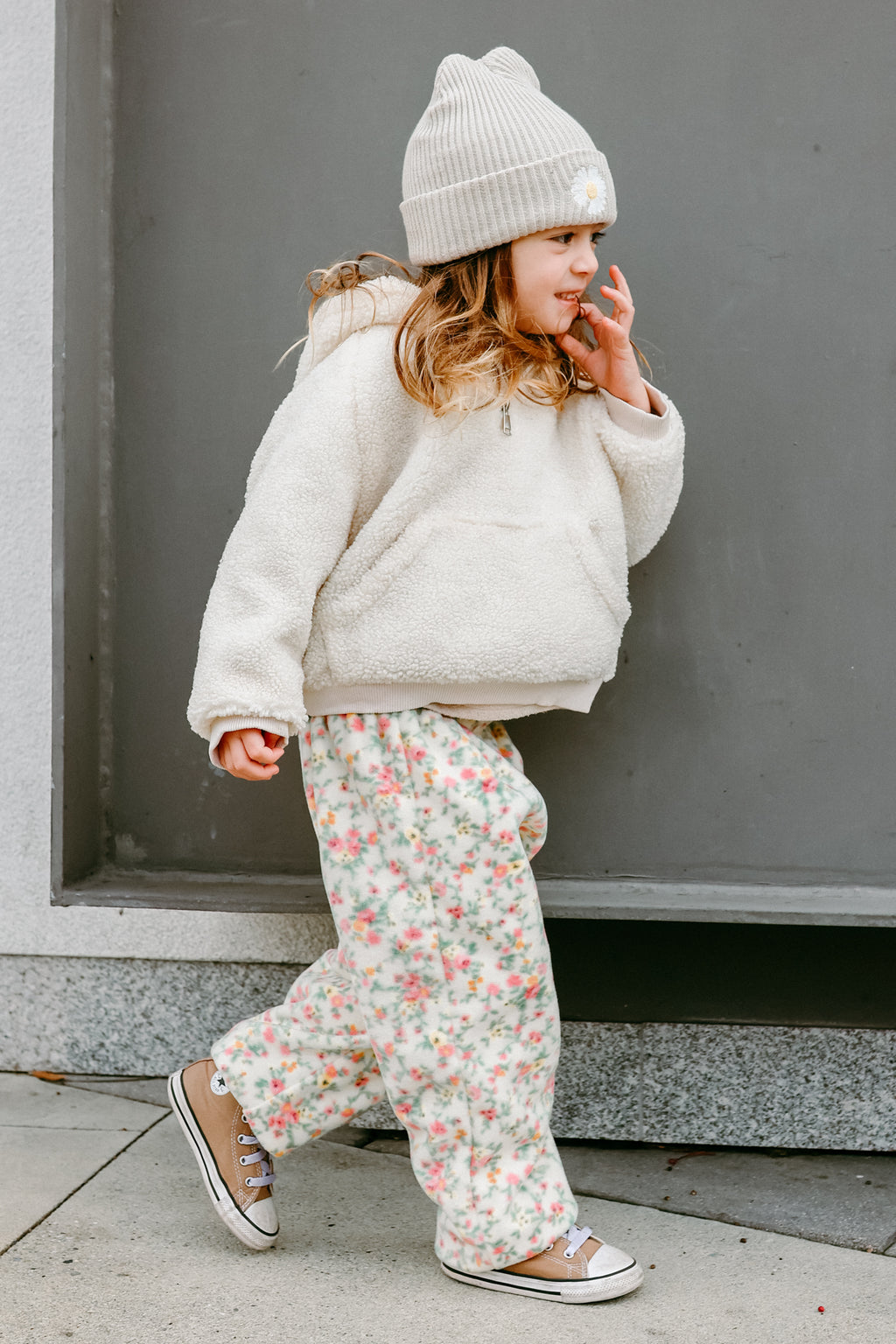 Floral Fleece Jogger Pants