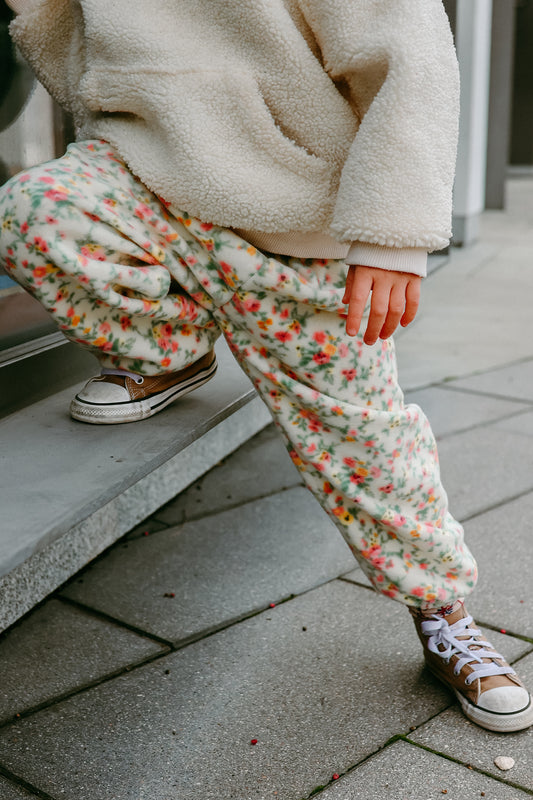 Floral Fleece Jogger Pants