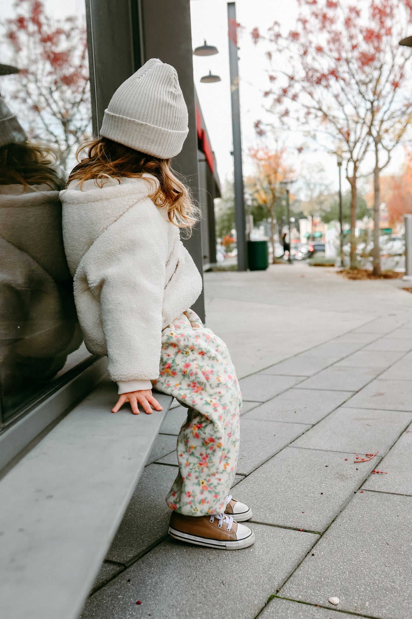 Floral Fleece Jogger Pants