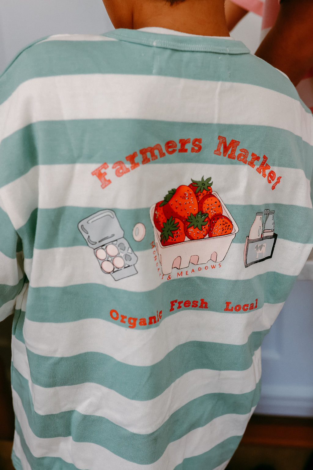 Farmers Market Striped MINT Set *100% Cotton*
