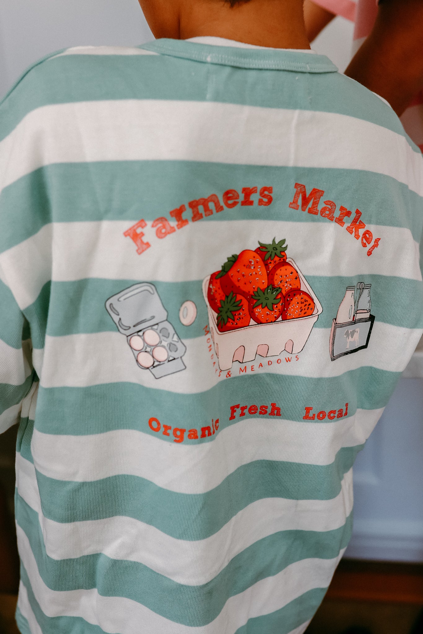 Farmers Market Striped MINT Set *100% Cotton*
