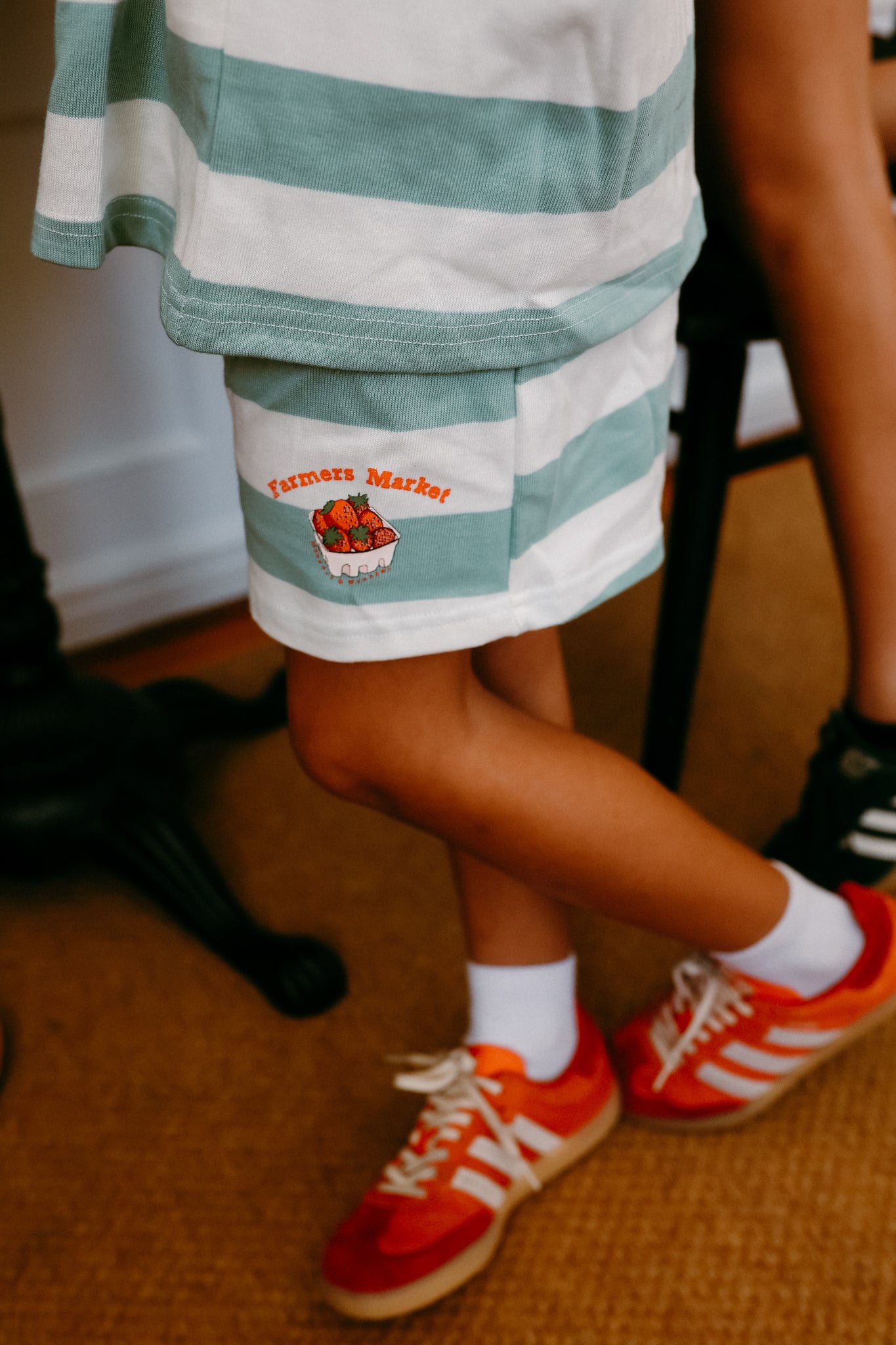 Farmers Market Striped MINT Set *100% Cotton*