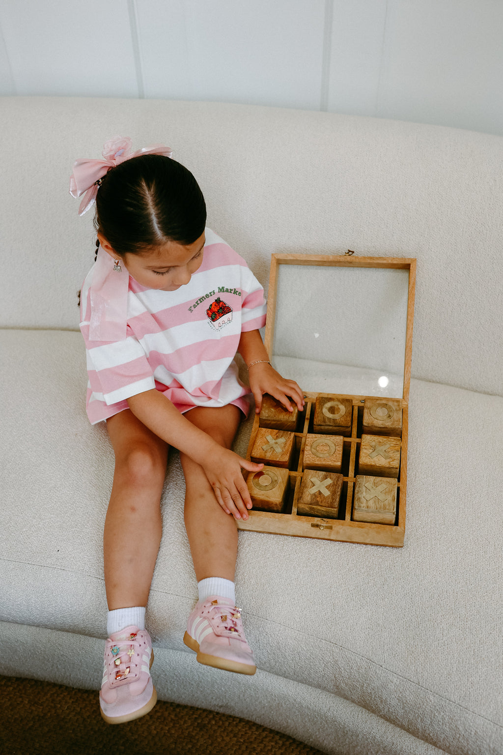 Farmers Market Striped PINK Set *100% Cotton*