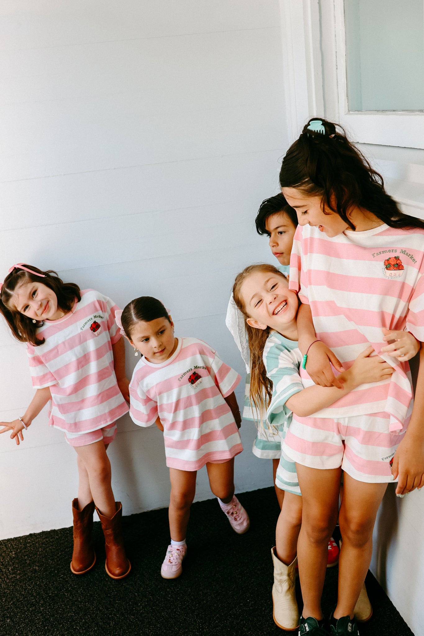 Farmers Market Striped PINK Set *100% Cotton*