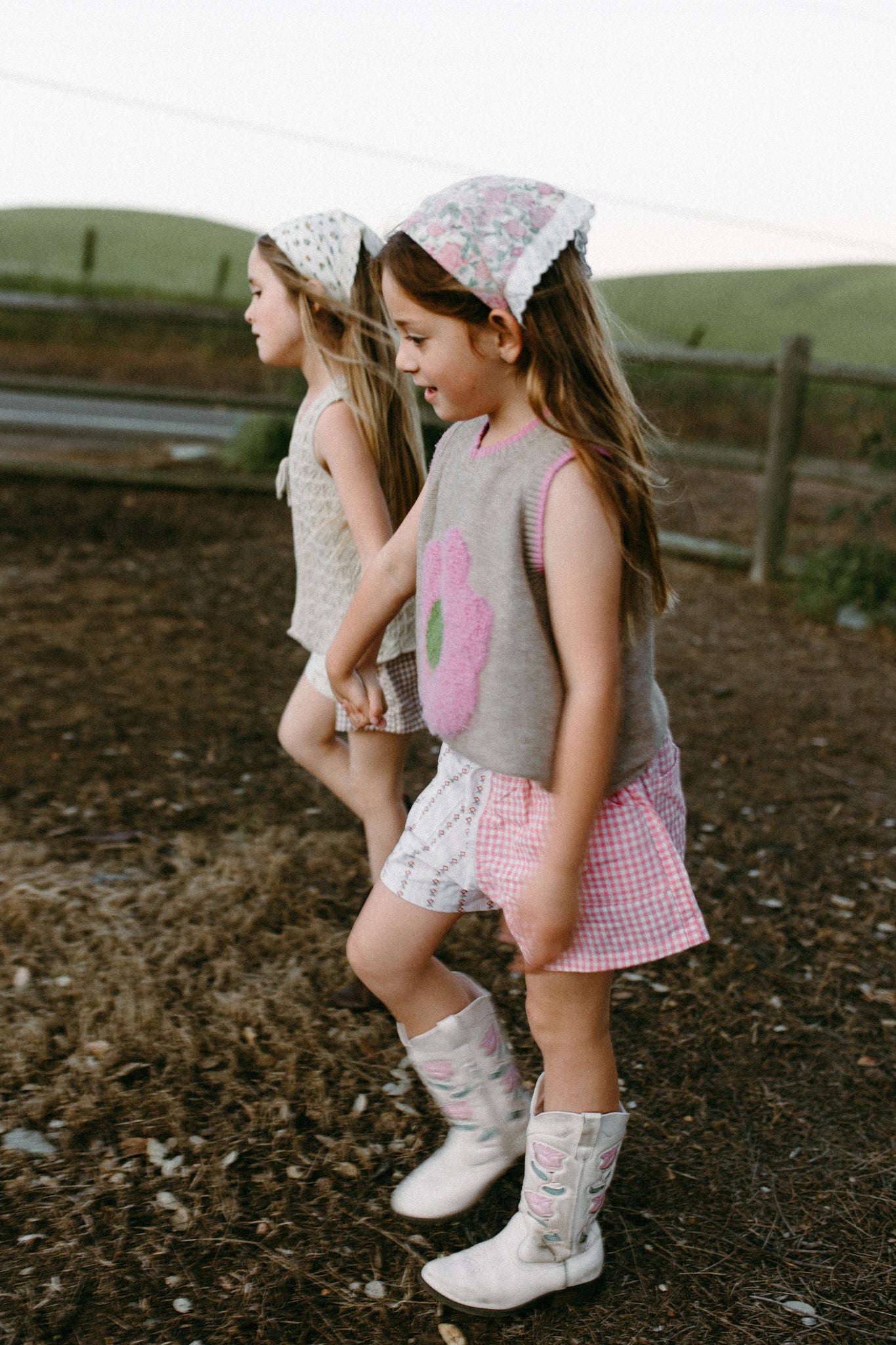 Gingham half n half cottage core shorts *100% Cotton
