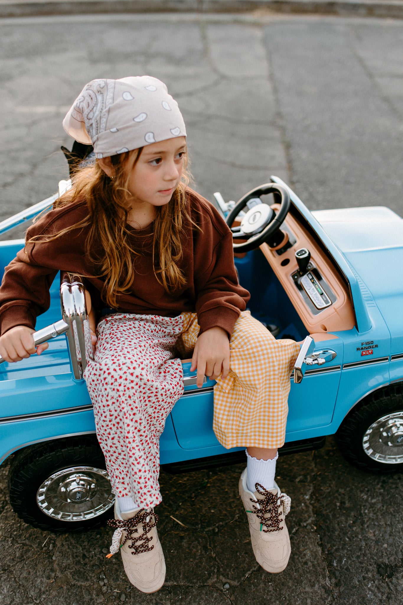 Gingham split yellow and floral oversized pants 100% cotton *PREORDER*