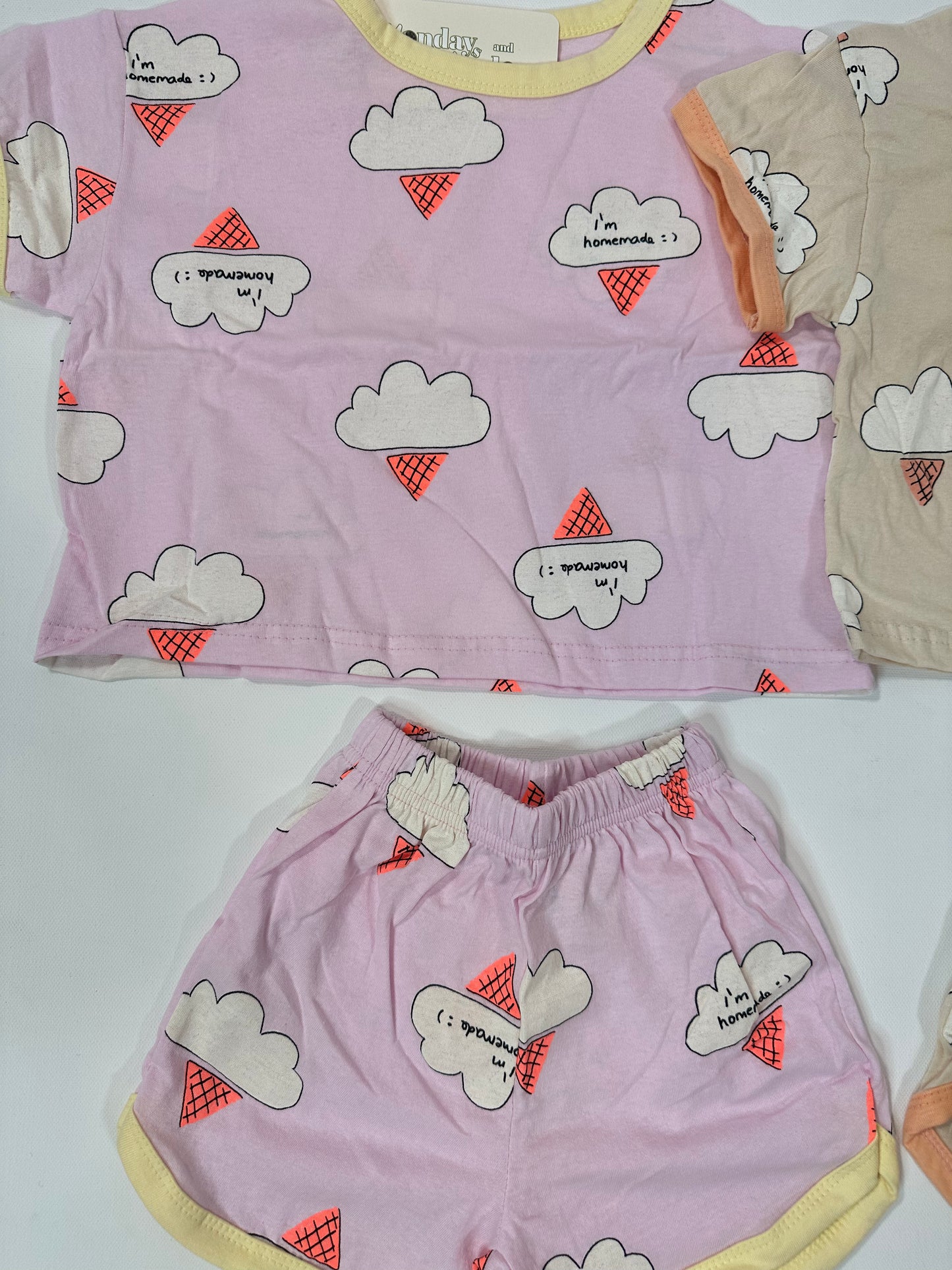 Ice Cream Clouds Tshirt and Shorts Set