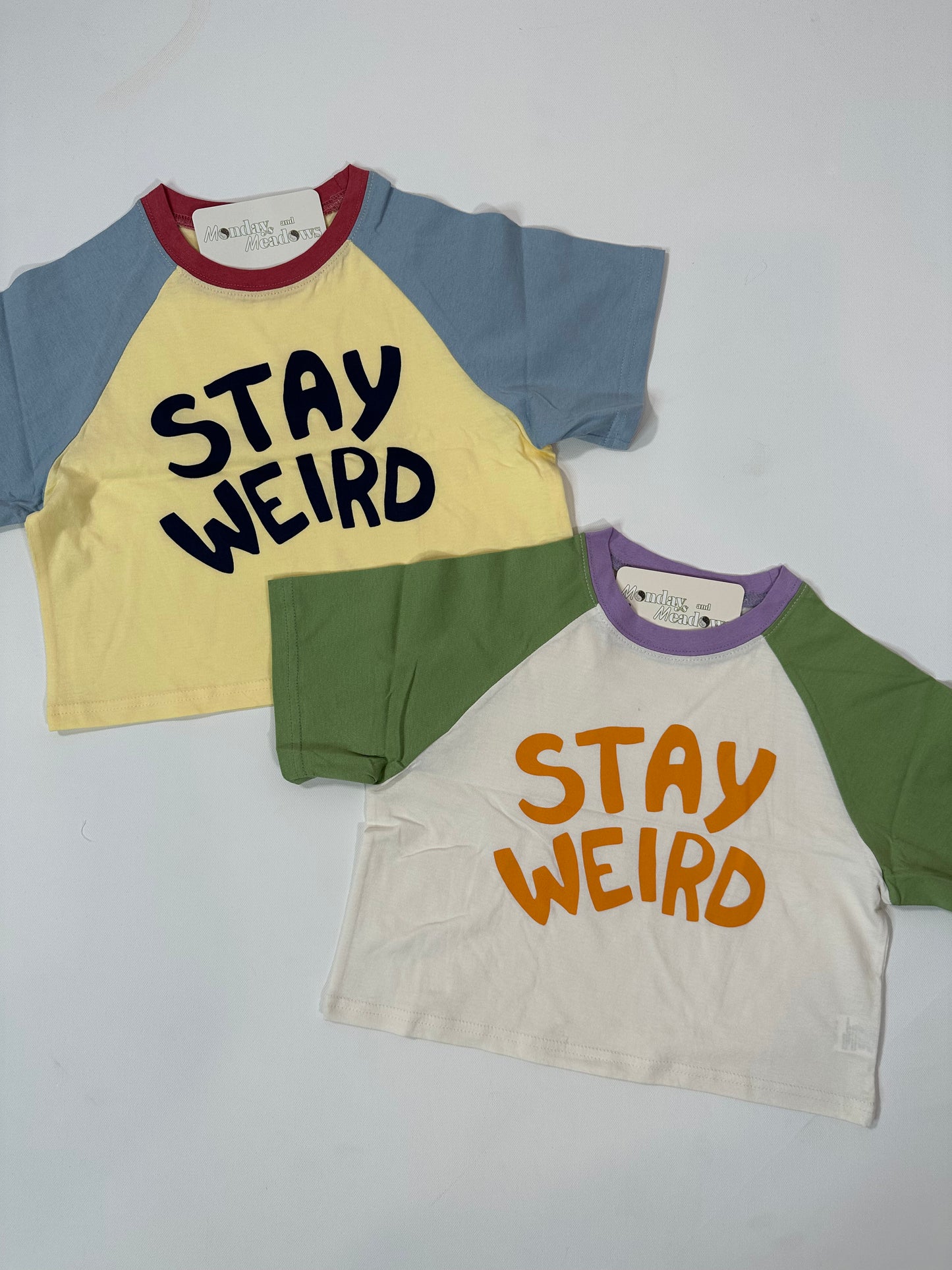 Stay Weird Colorblock Tshirt