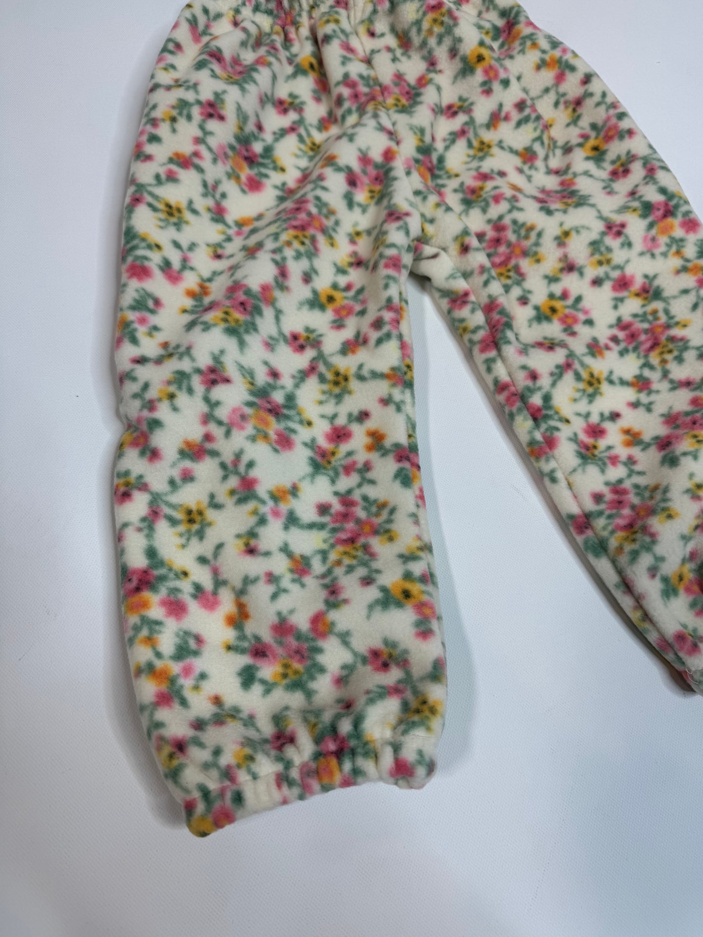 Floral Fleece Jogger Pants