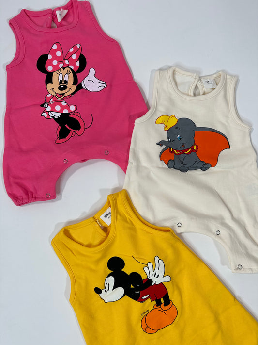Minnie Mickey Dumbo Baby Shorts Romper
