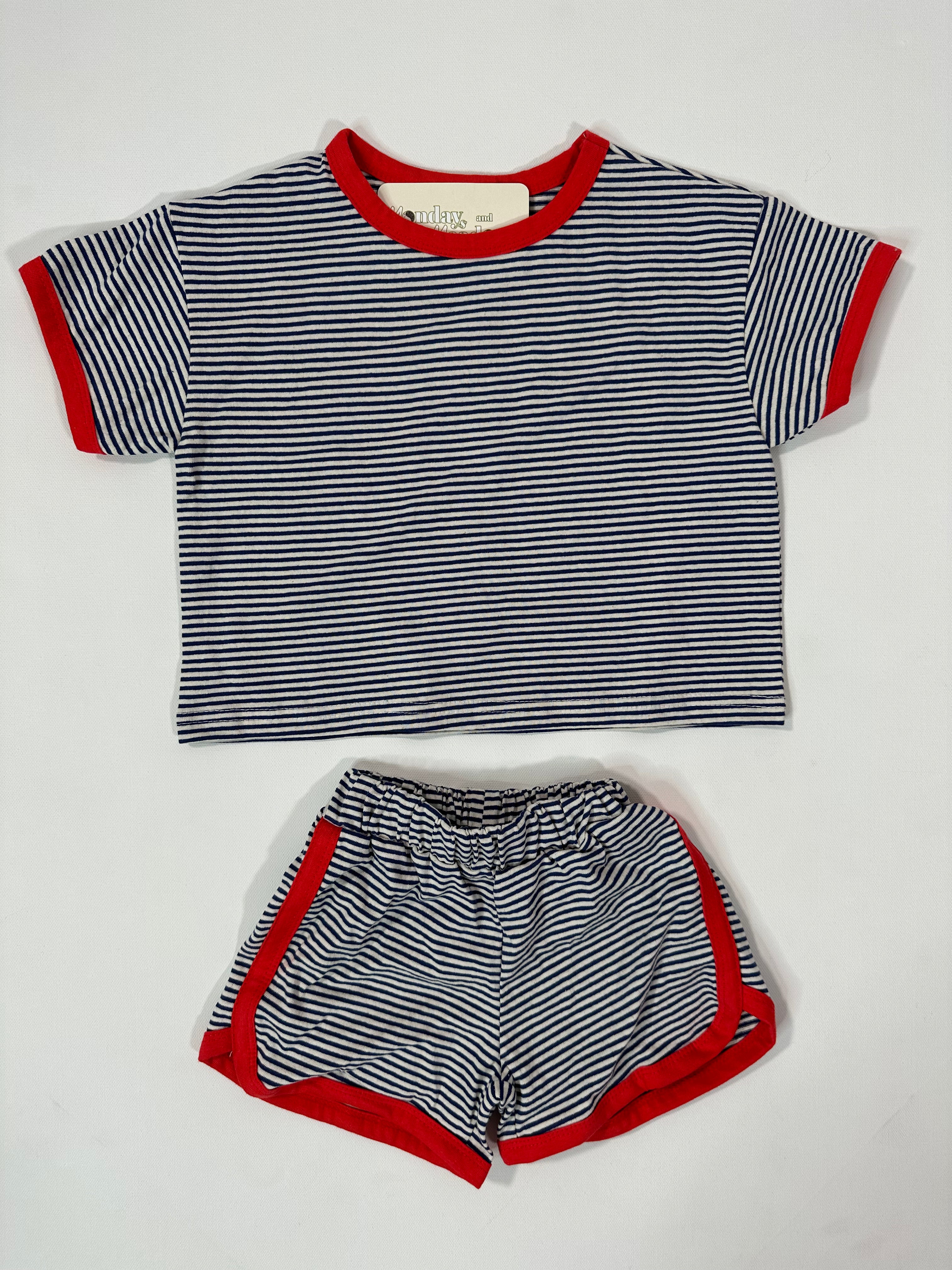 Red White Blue Stripes Track Set
