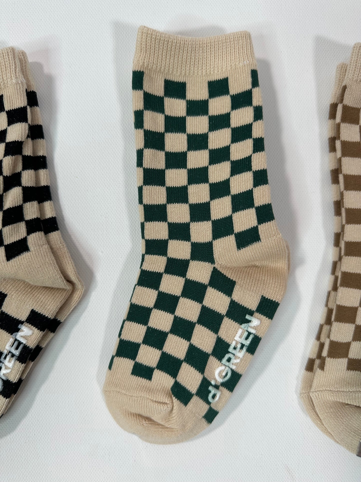 Checkered 3 Pack Toddler Socks