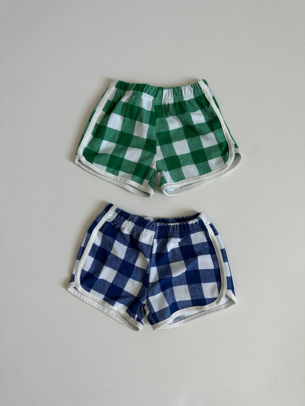 Checker Terry Track Shorts