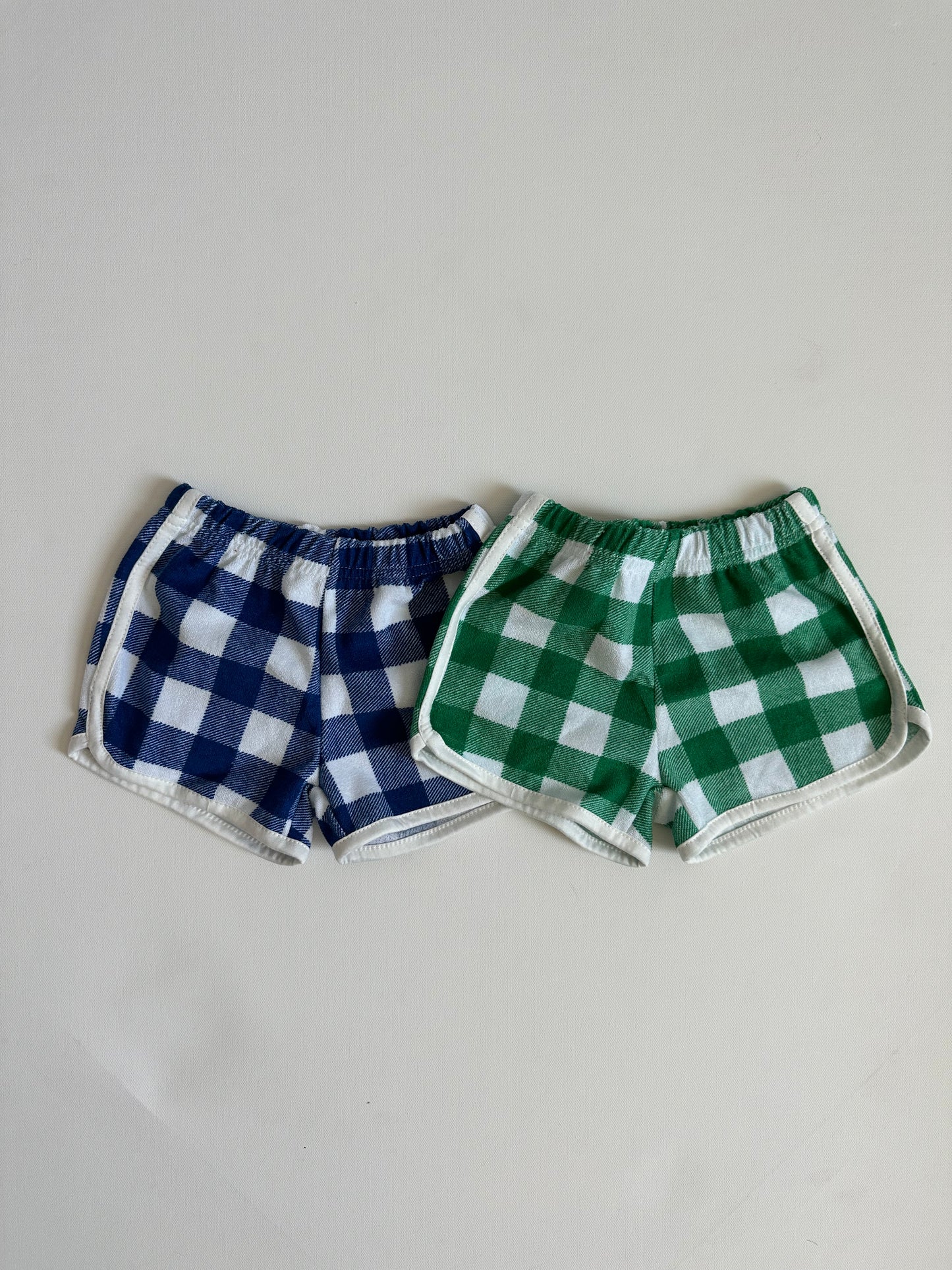 Checker Terry Track Shorts