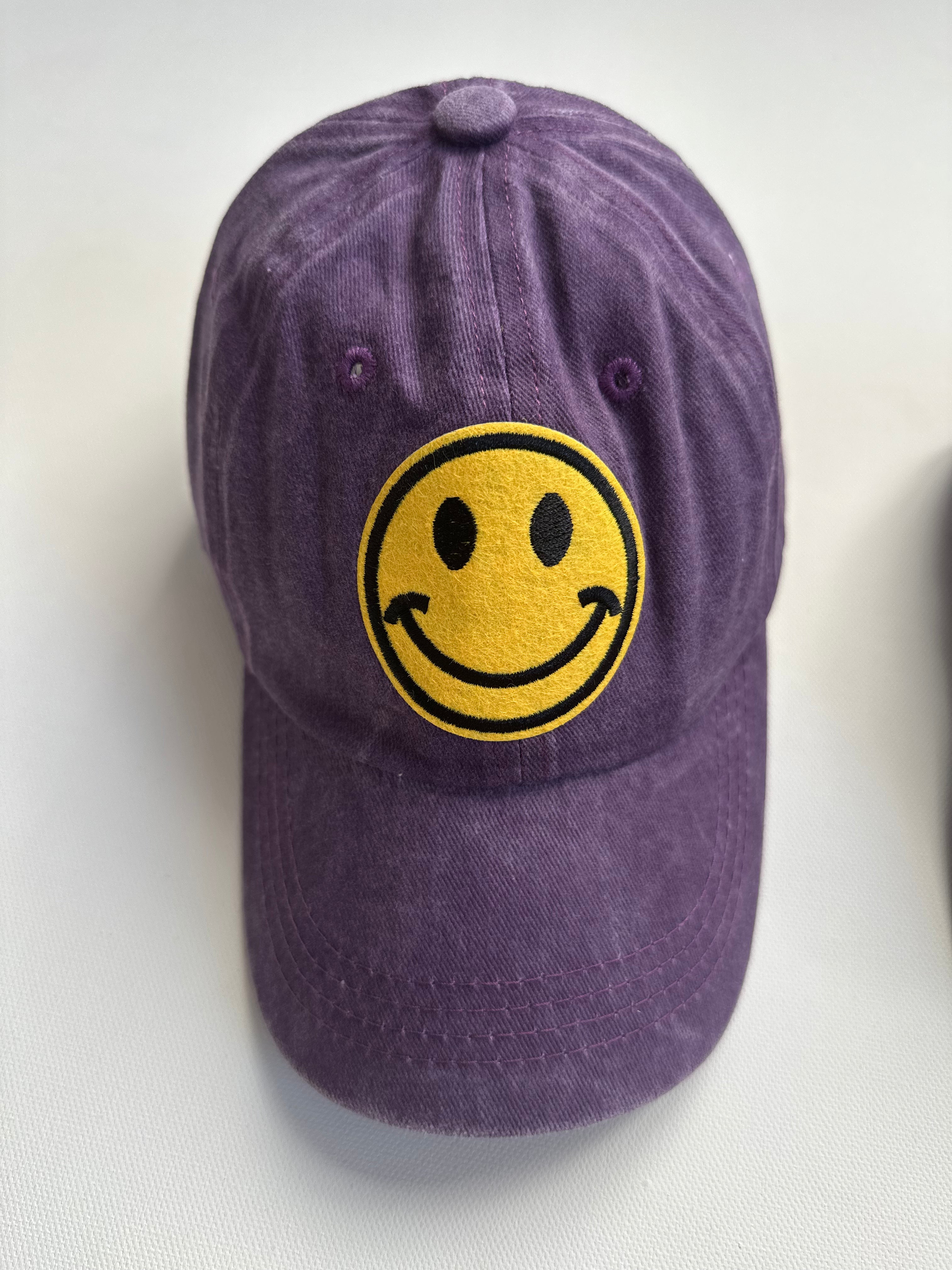 Vintage Wash Smiley Hats