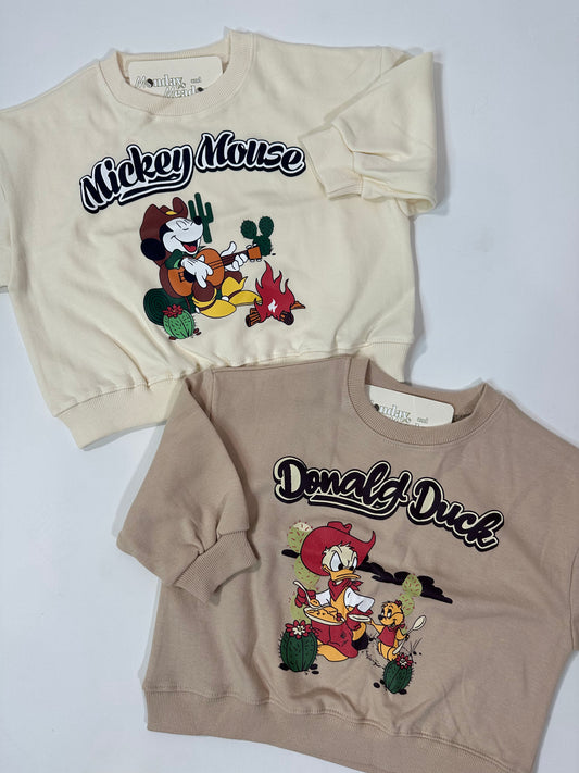 Cowboy Mickey and Donald Sweatshirts *Lightweight