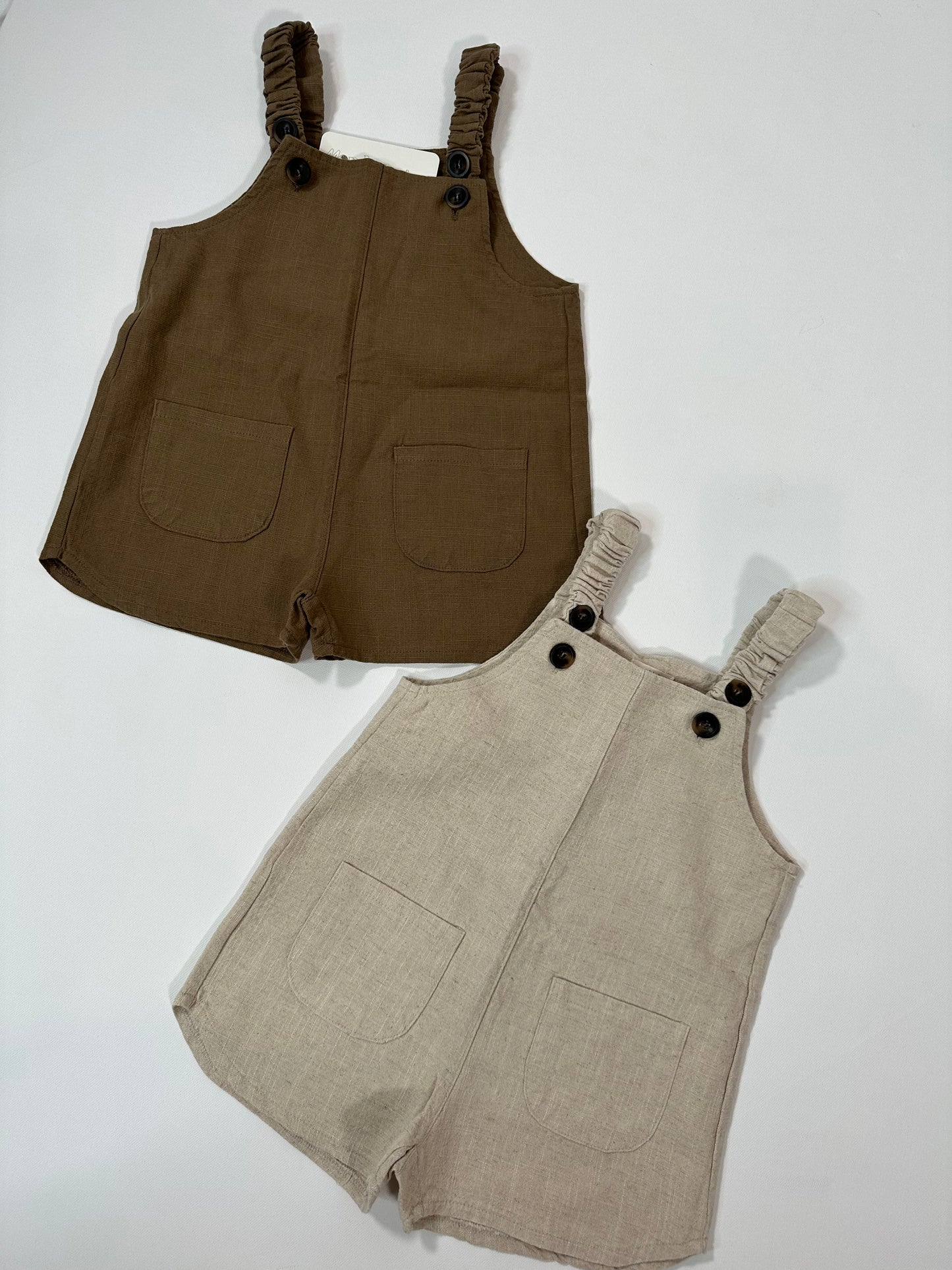 Linen Shorts Overalls