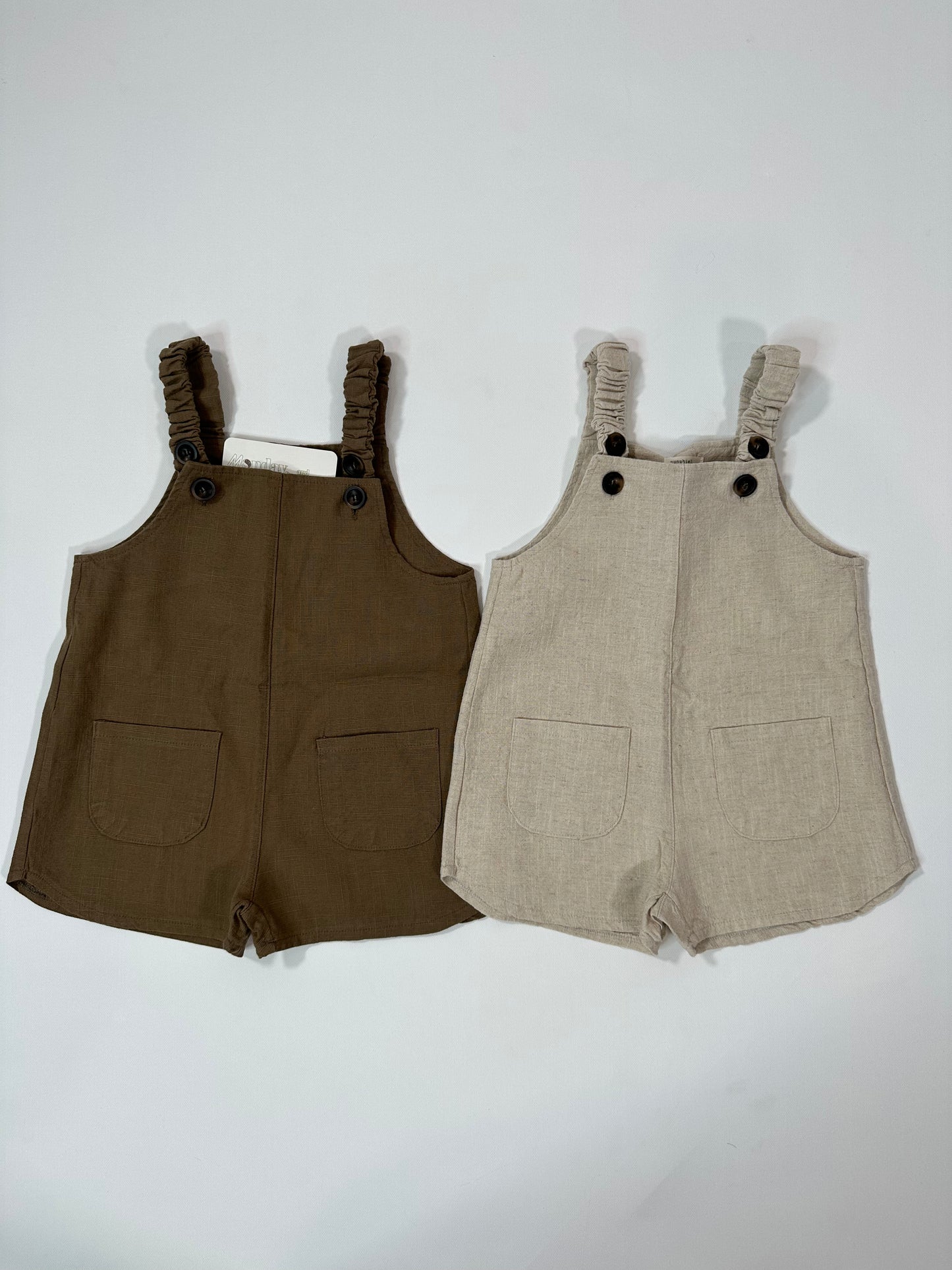 Linen Shorts Overalls