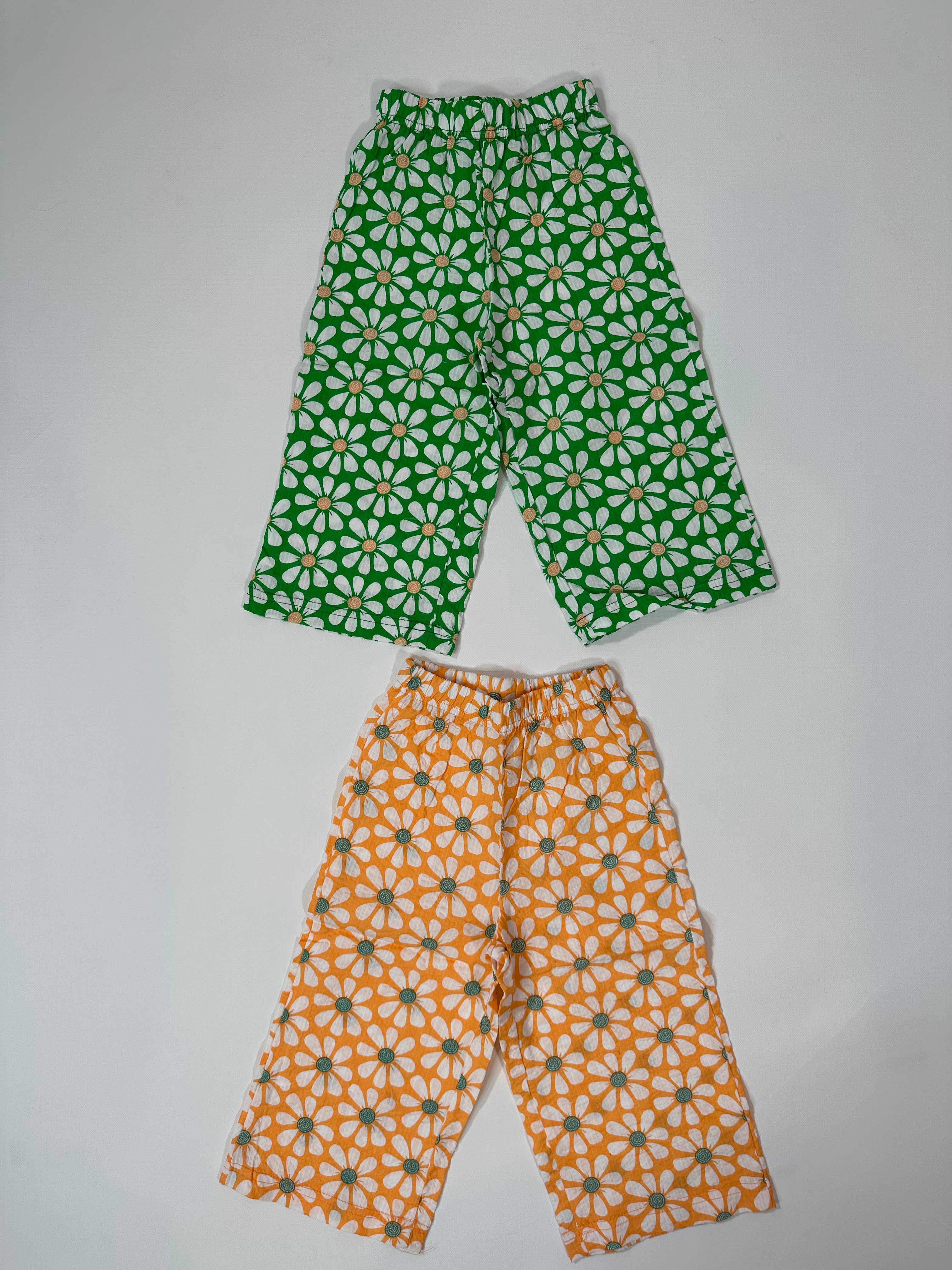 Floral Summer Wide Leg Pants *fits smaller