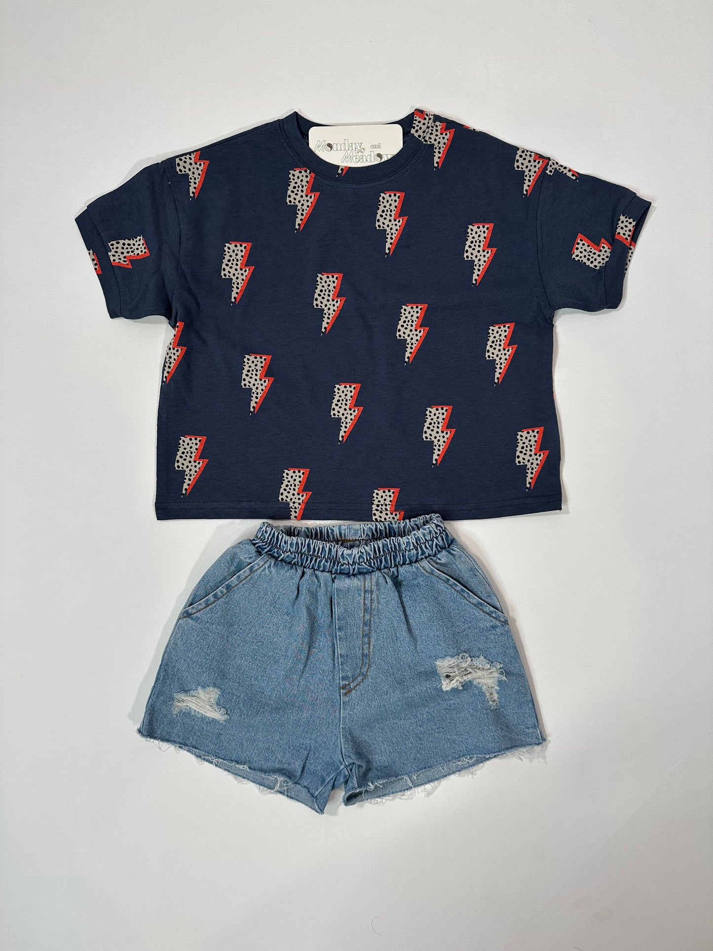 Lightning Bolt Eclectic Print Tshirt