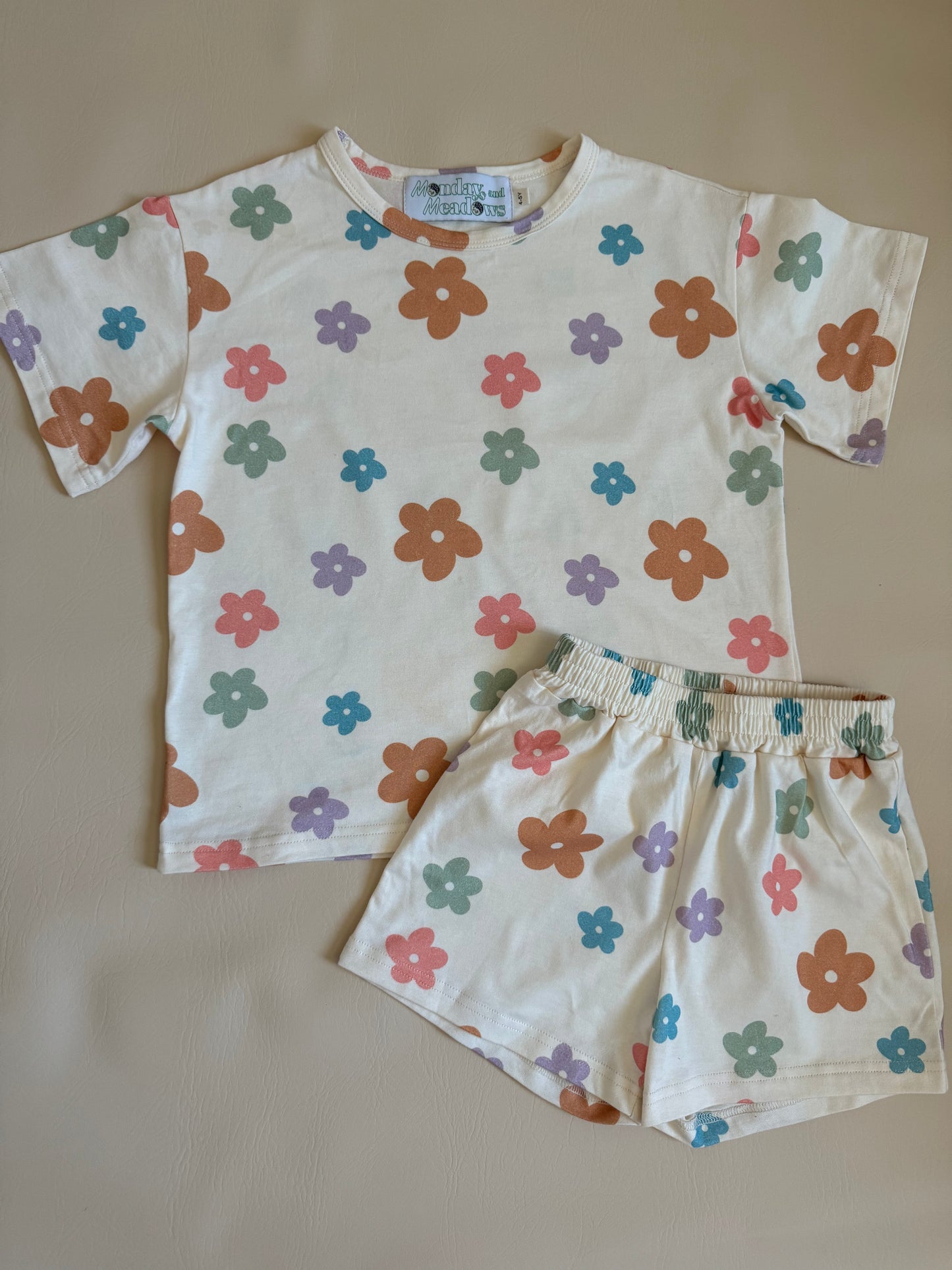 Summer Muted Floral Set 100% Cotton Set