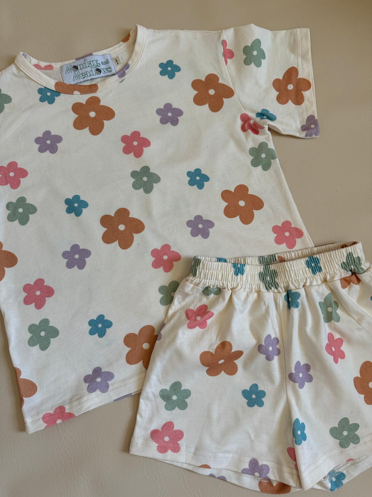 Summer Muted Floral Set 100% Cotton Set