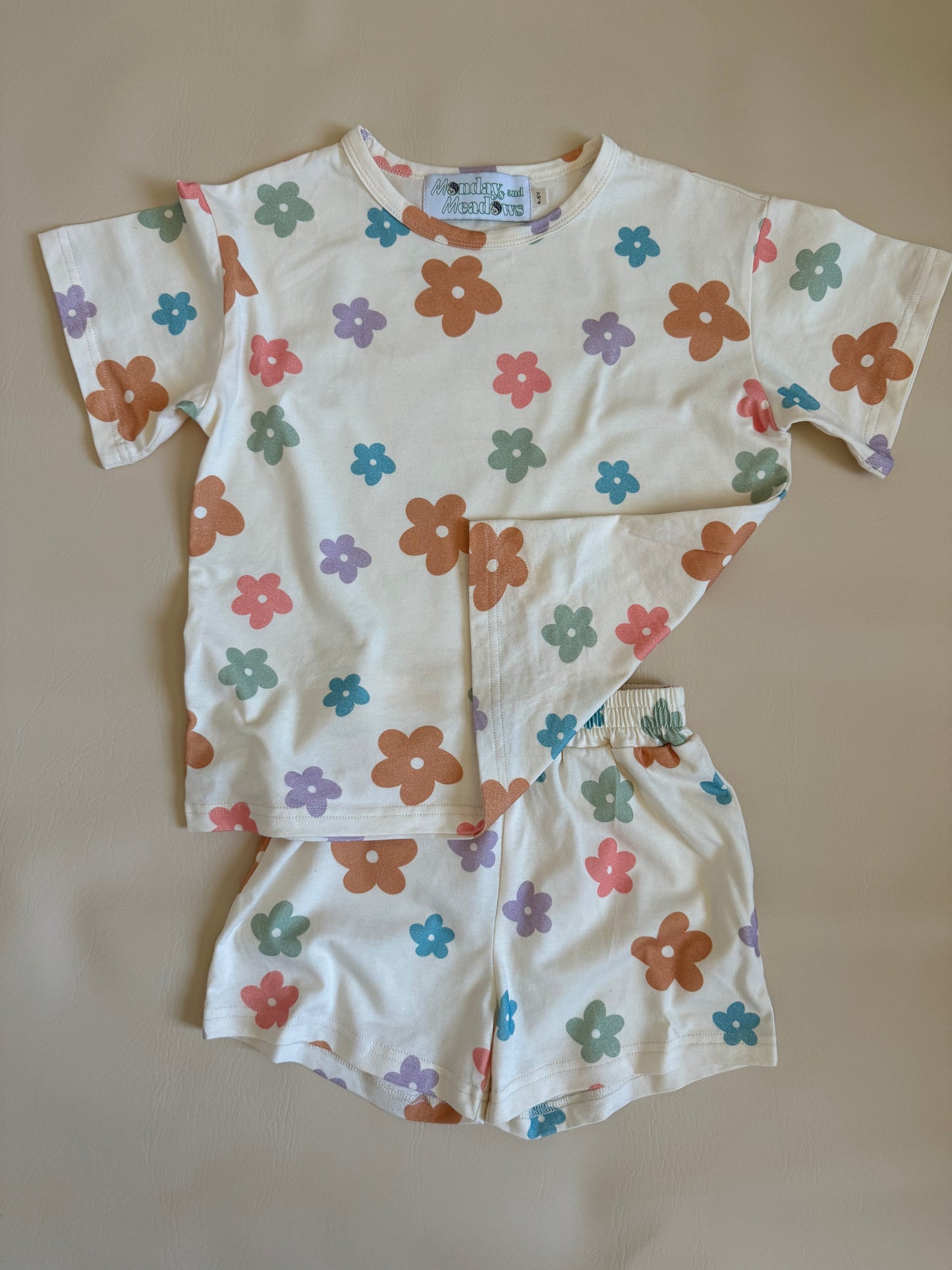 Summer Muted Floral Set 100% Cotton Set