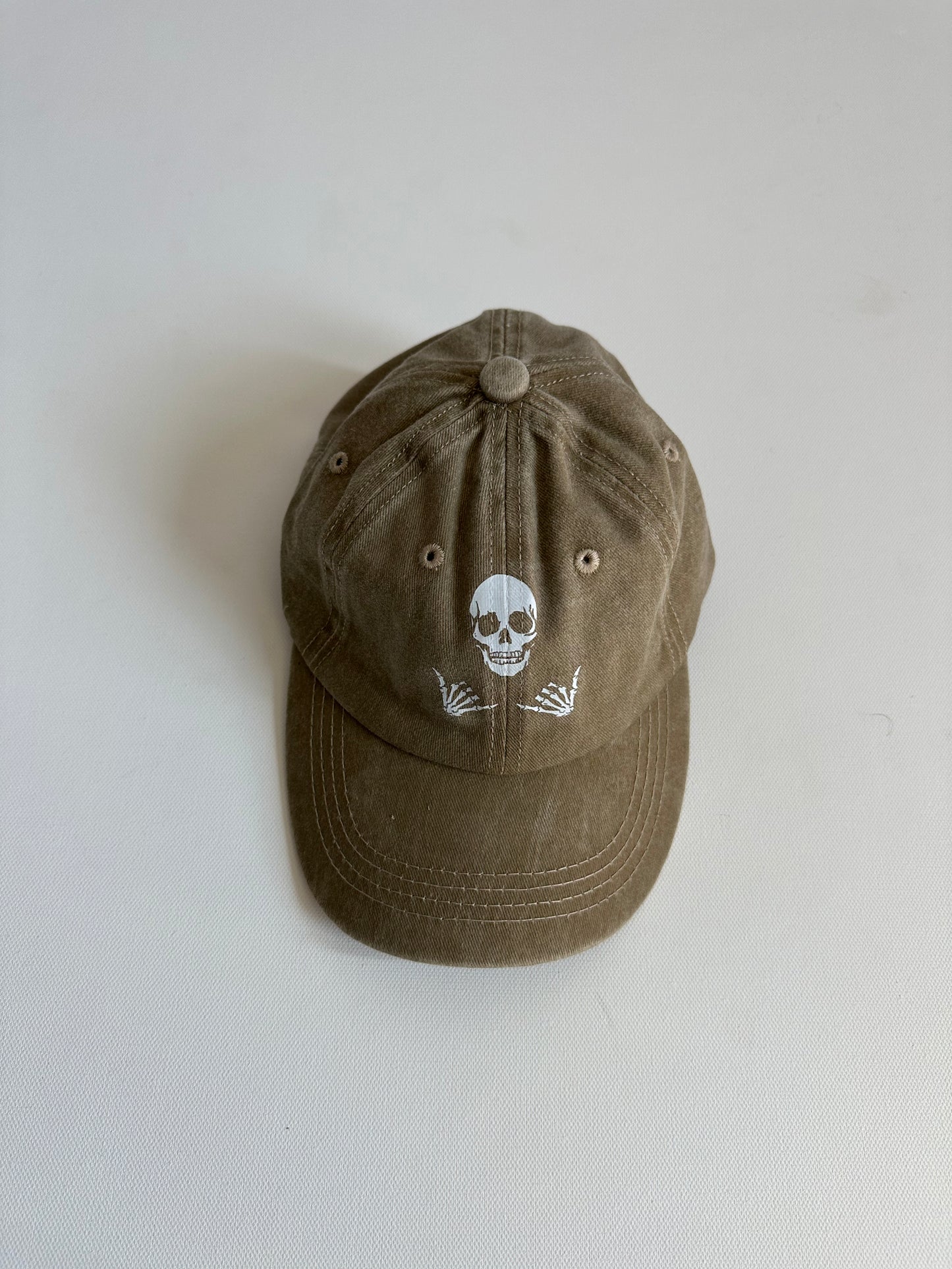 Shaka Hang Loose Skeleton Vintage Wash Kids Hat