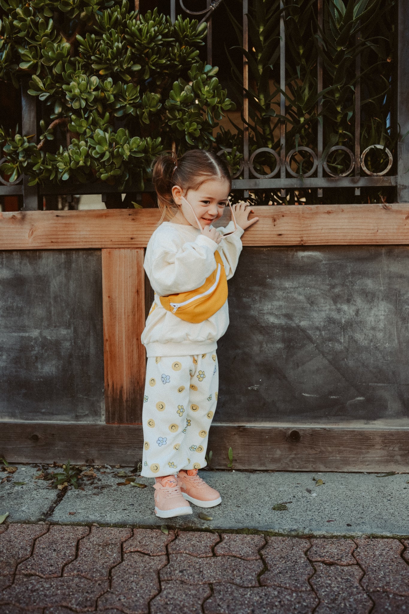 Smiley Floral Mix Jersey Pants