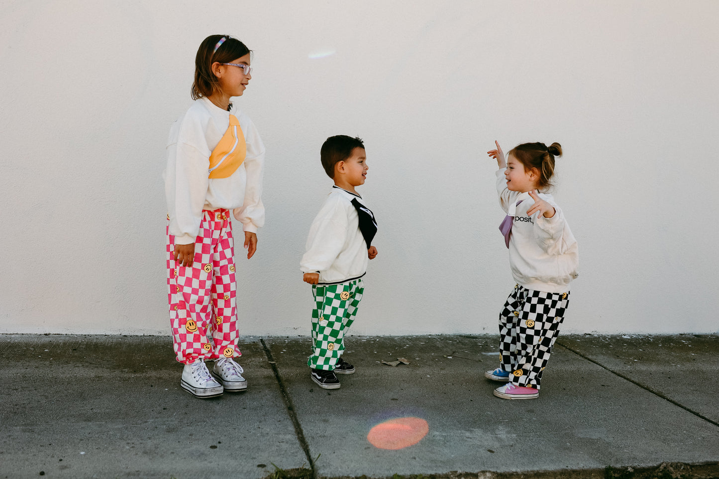 Checkered Smiley Jogger Pants