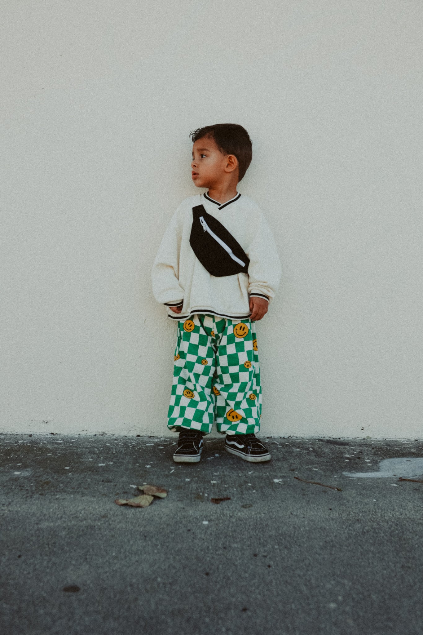 Checkered Smiley Jogger Pants