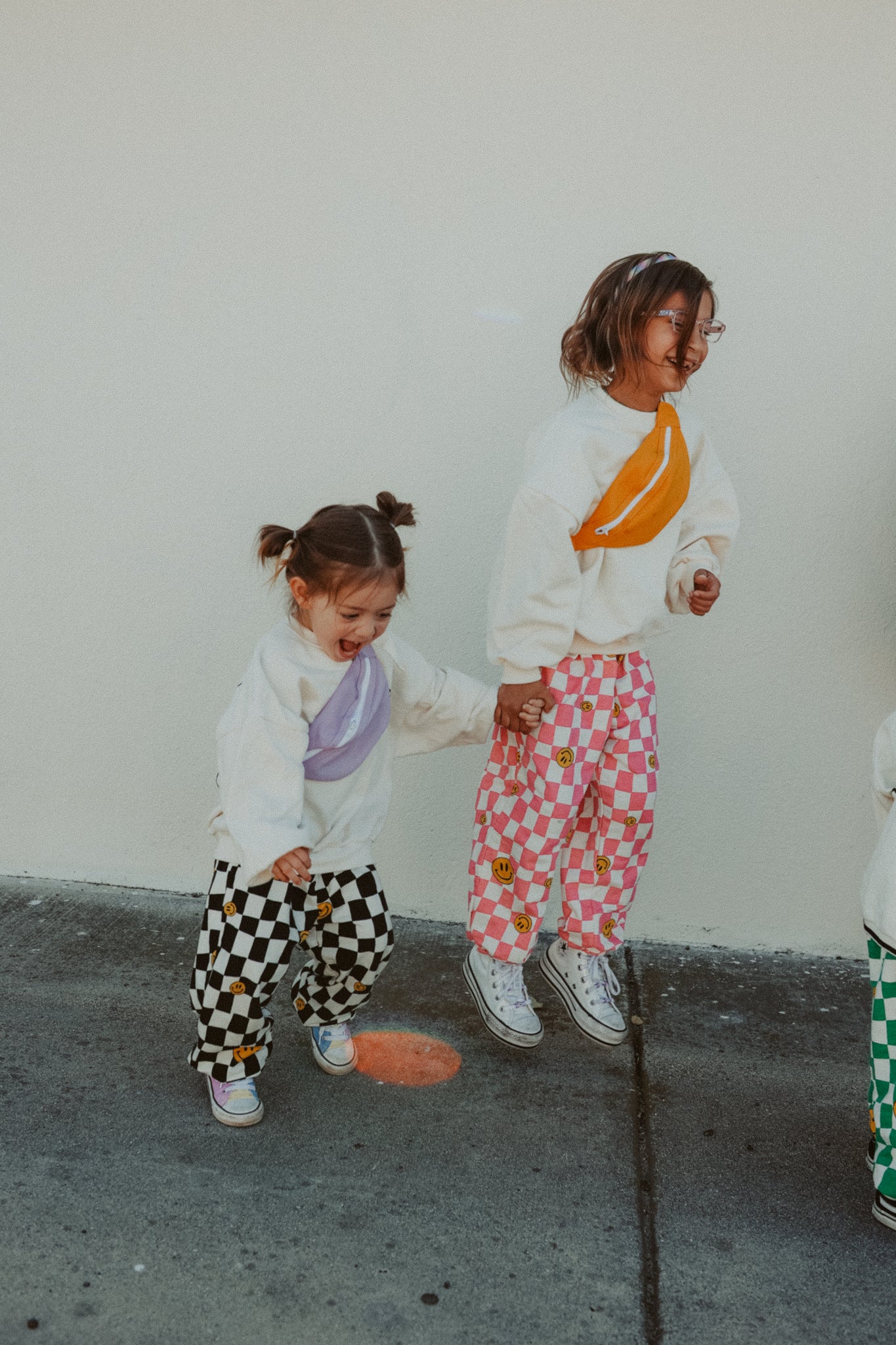 Checkered Smiley Jogger Pants