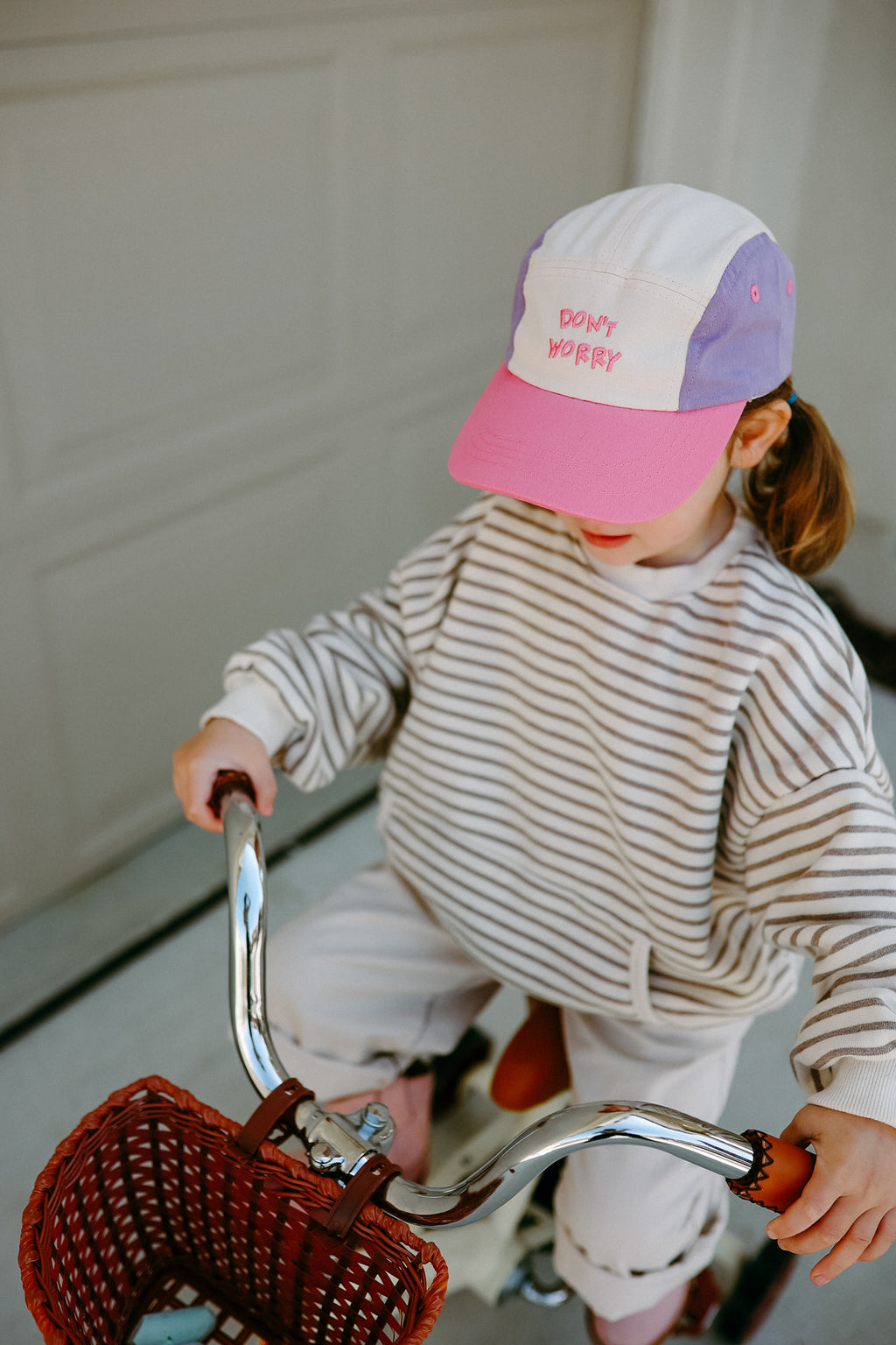 90s Colorblock 'Dont Worry' Baseball Cap Hat
