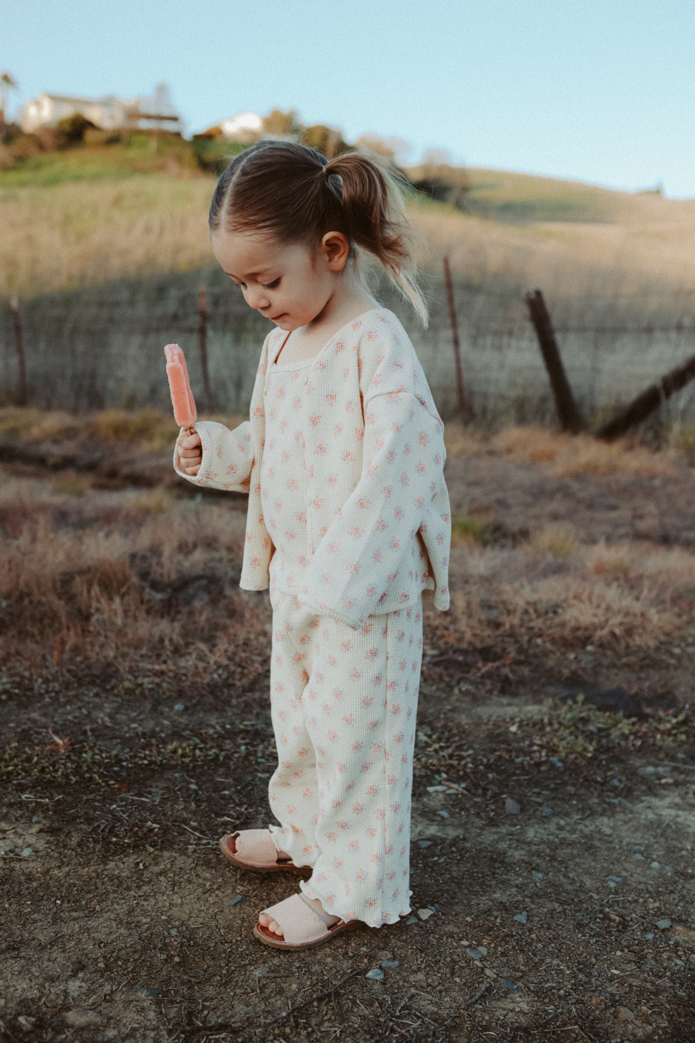 Waffle Floral Pants ONLY *Tank and Cardigan sold separately